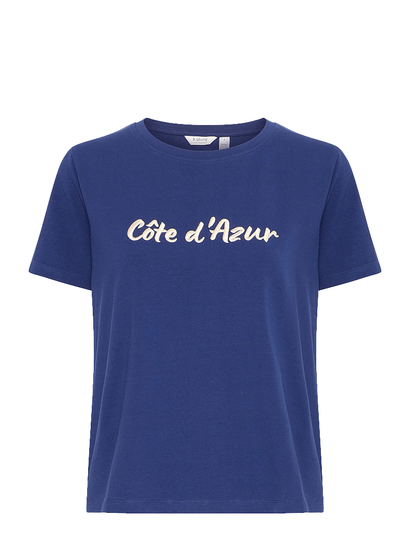 b.young - BYPANDINNA EMB TSHIRT - - t-shirts - medieval blue - 1