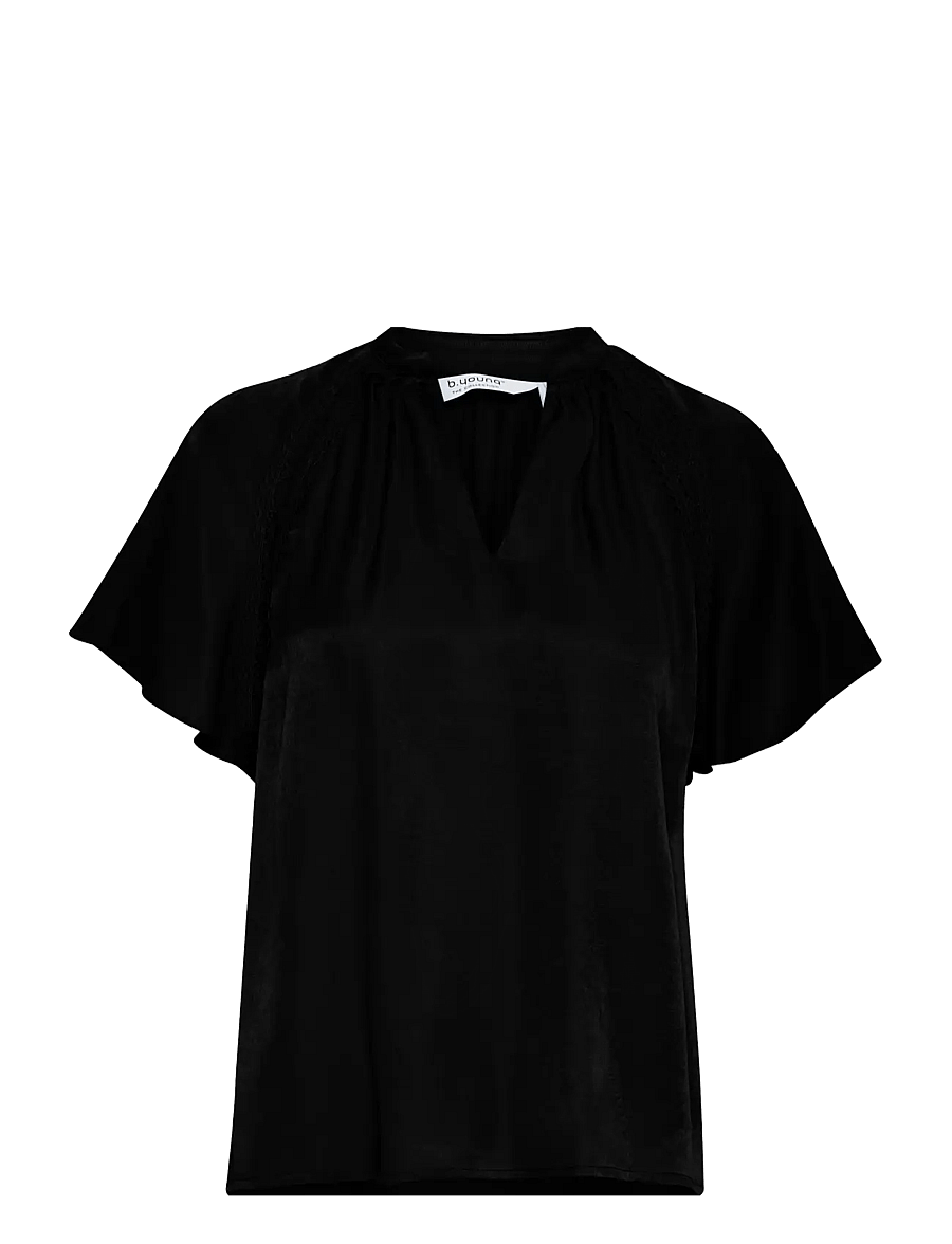 b.young - BYHACCA BLOUSE - - kurzärmelige blusen - black - 1