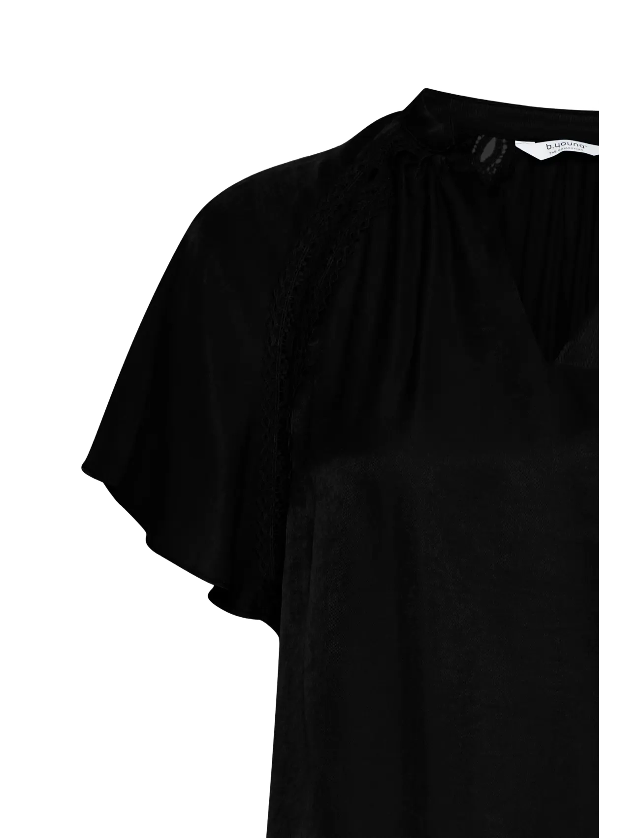 b.young - BYHACCA BLOUSE - - blūzes ar īsām piedurknēm - black - 3