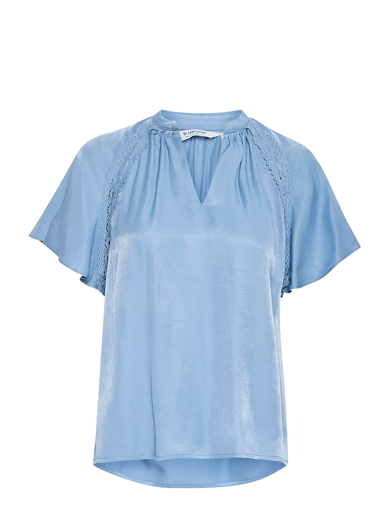 b.young - BYHACCA BLOUSE - - kurzämlige blusen - blue horizon - 1