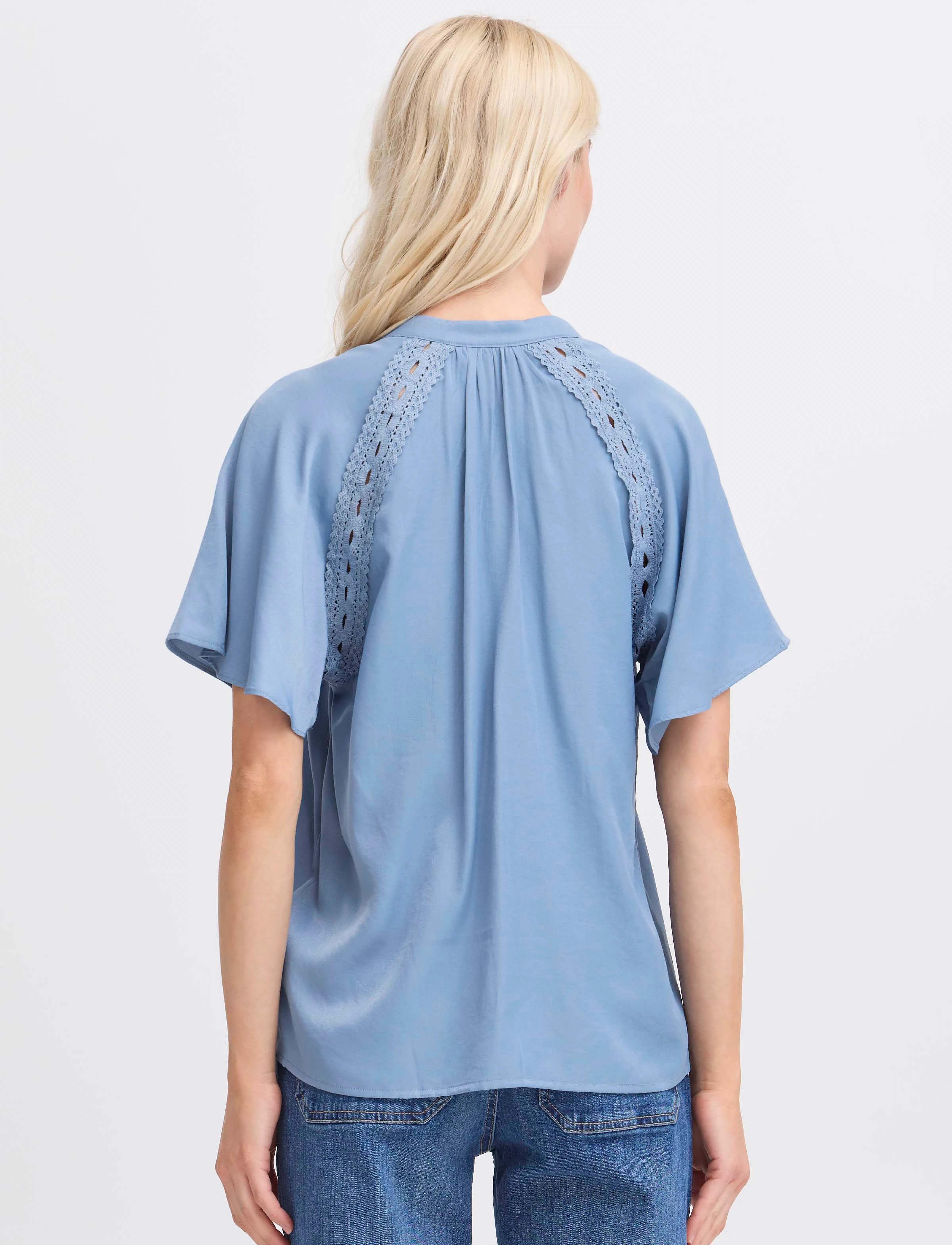 b.young - BYHACCA BLOUSE - - blouses à manches courtes - blue horizon - 3