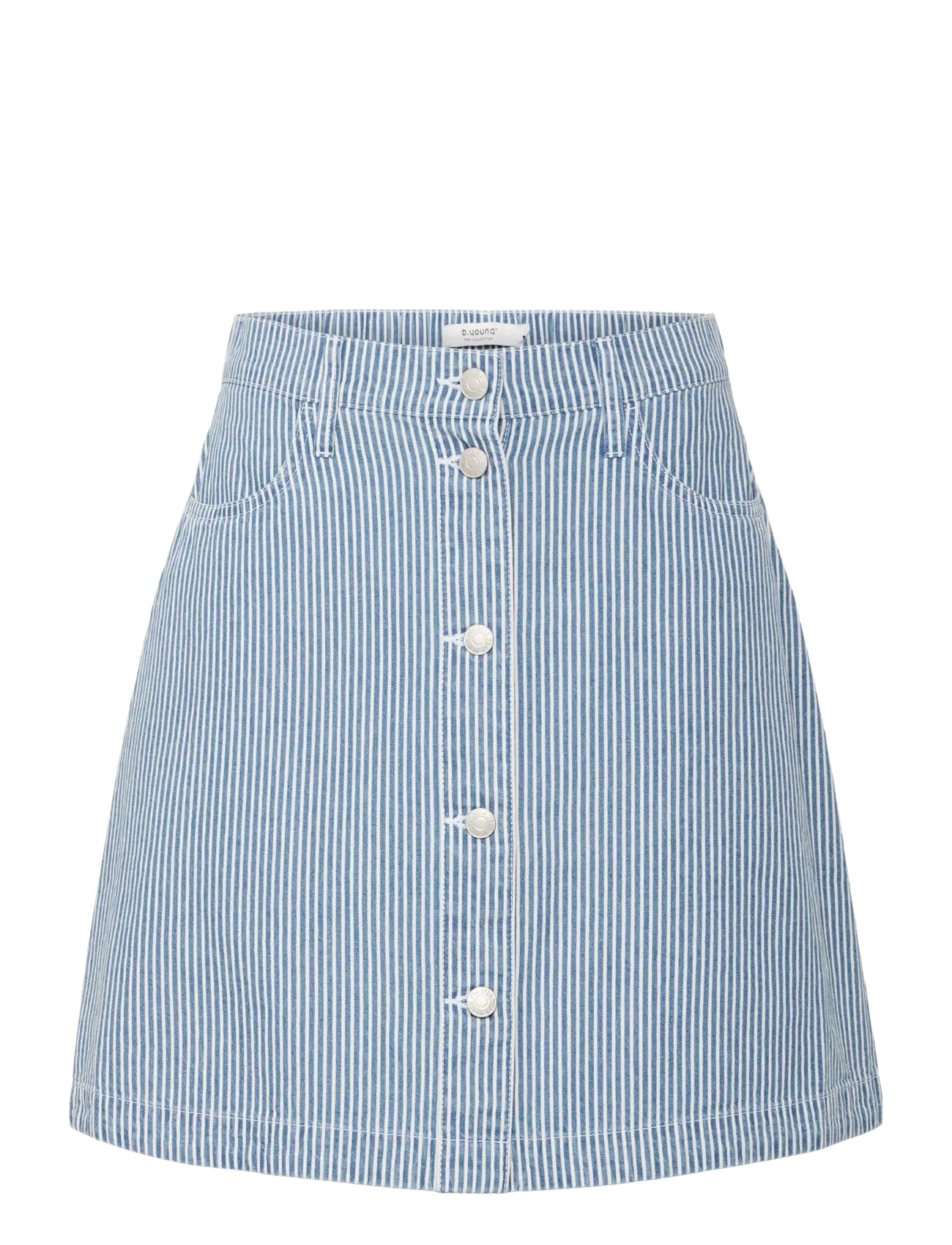 BYLARO SKIRT - - BLUE STRIPE DENIM