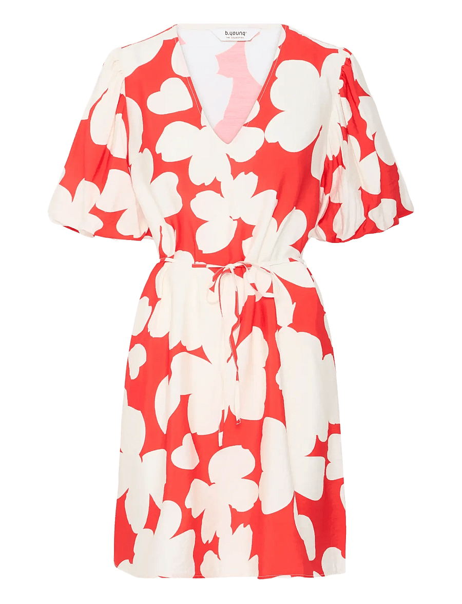 b.young - BYIBINE SHORT DRESS 6 - - laveste priser - flame flower mix - 1