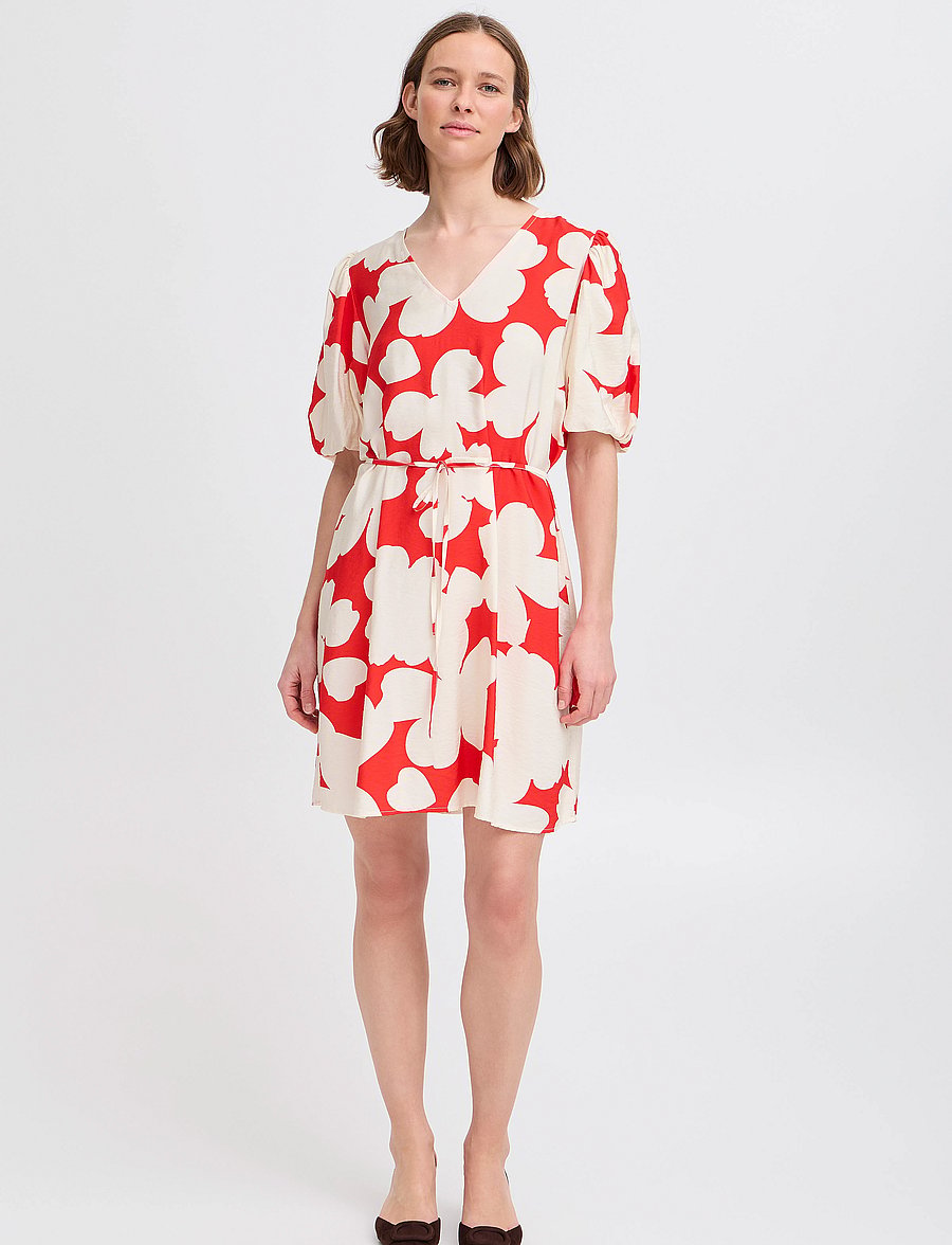 b.young - BYIBINE SHORT DRESS 6 - - laveste priser - flame flower mix - 5