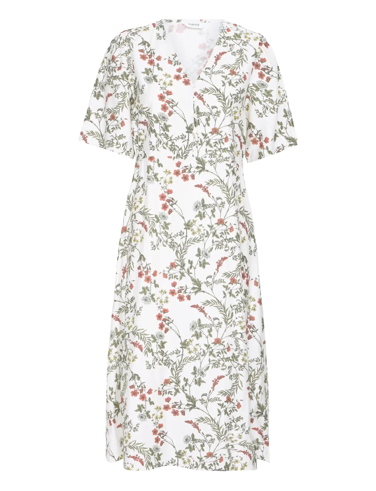 b.young BYIMILDA SS DRESS - - b.young - BIRCH FLOWER MIX / white