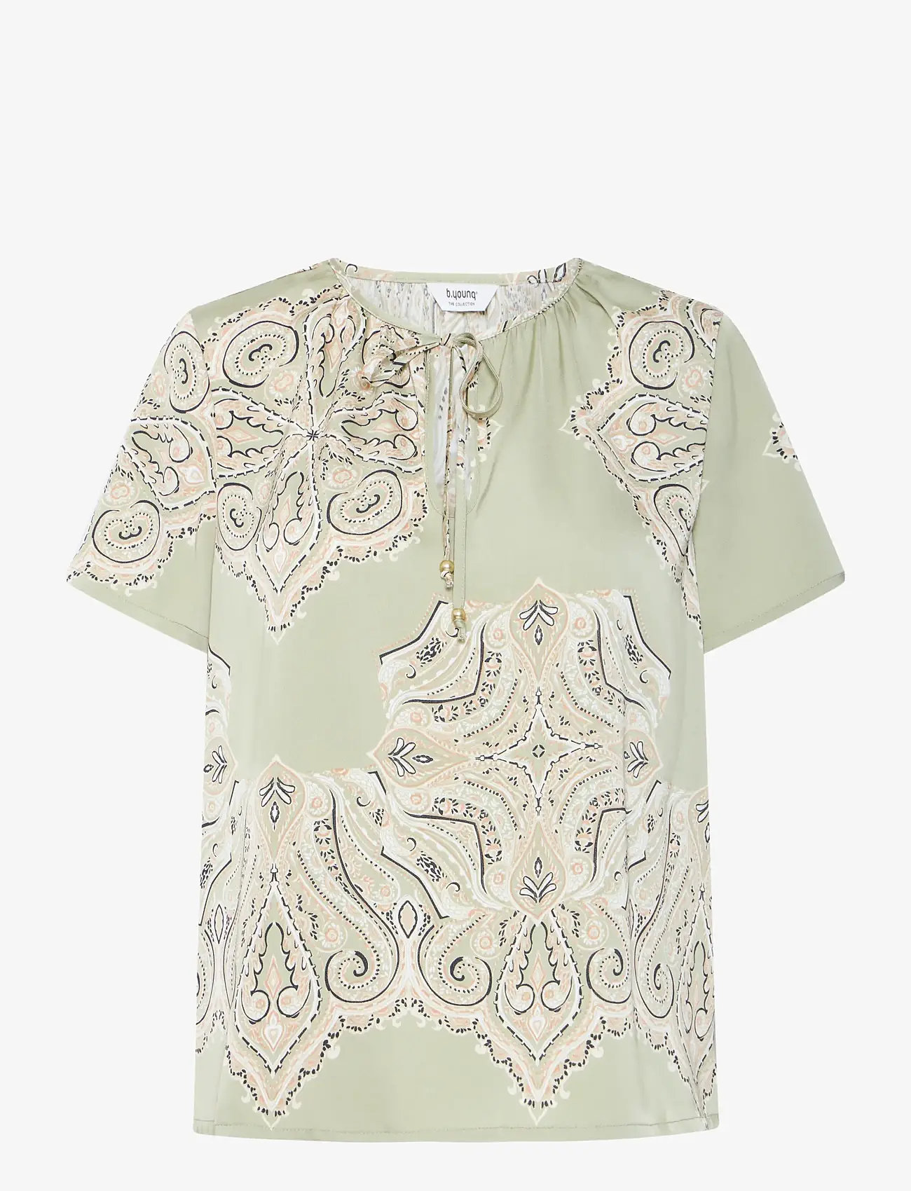 b.young - BYJANNIKE BLOUSE - - short-sleeved blouses - tea paisley mix - 0