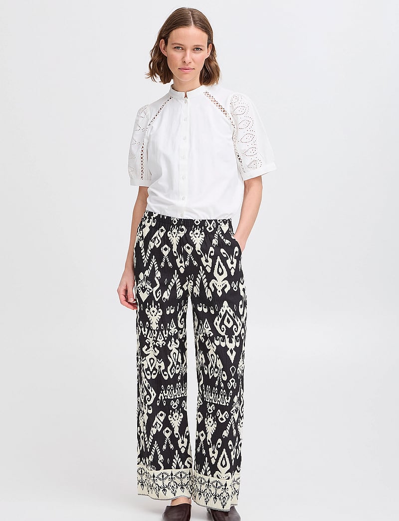 b.young - BYJASMINA PANTS - - raka byxor - black eth mix - 5