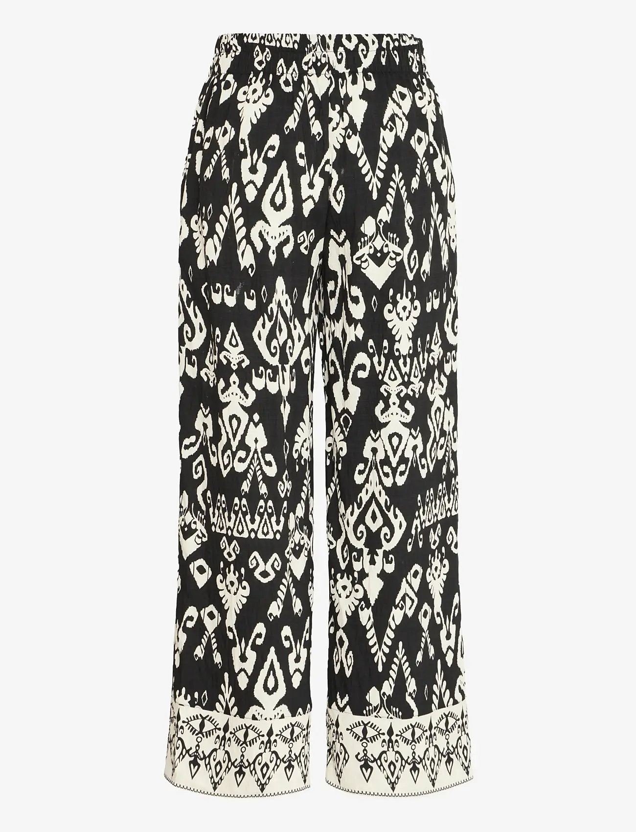 b.young - BYJASMINA PANTS - - straight leg hosen - black eth mix - 2