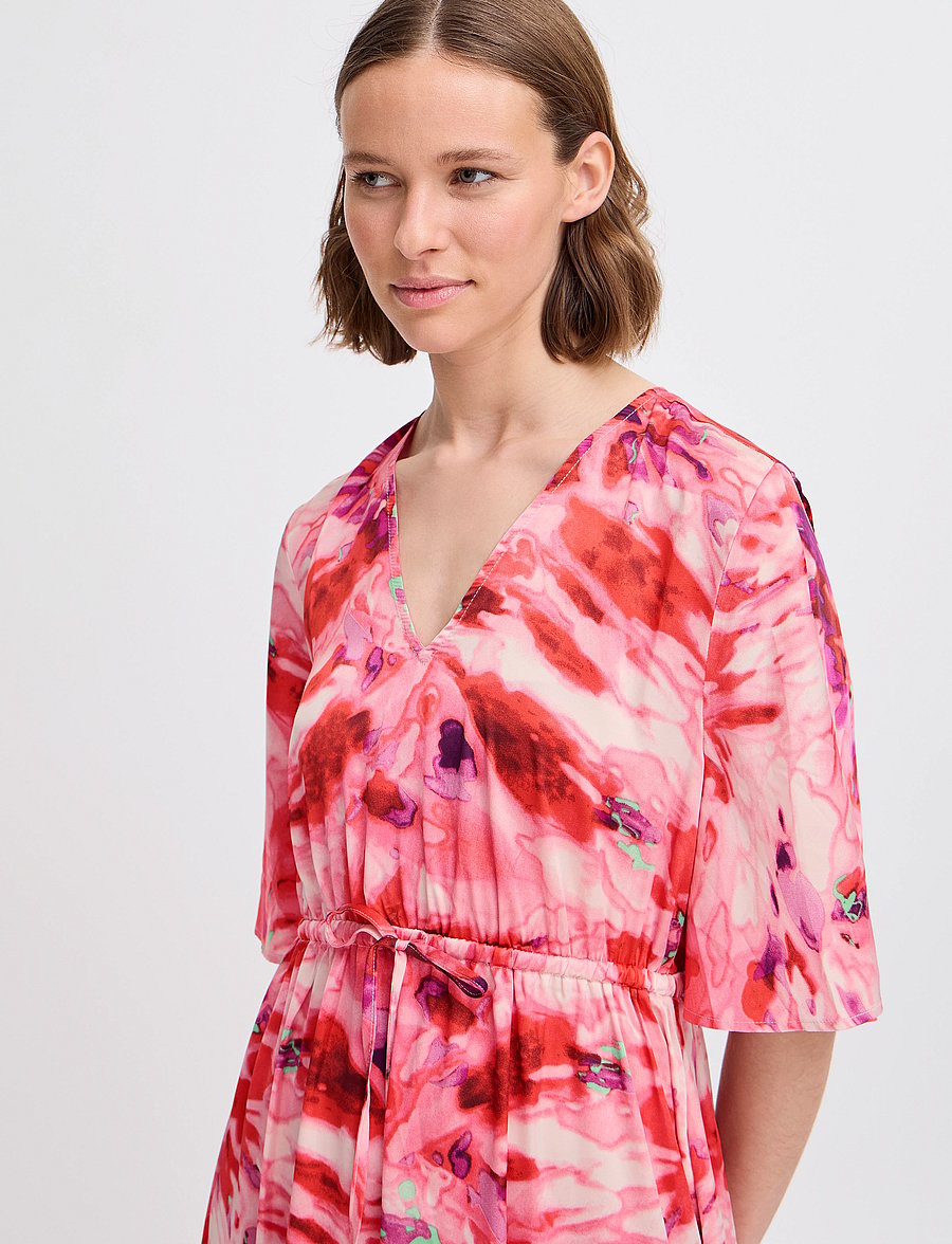 b.young - BYFARINELA DRESS 3 - - sommerkleider - pink blurry florals - 0