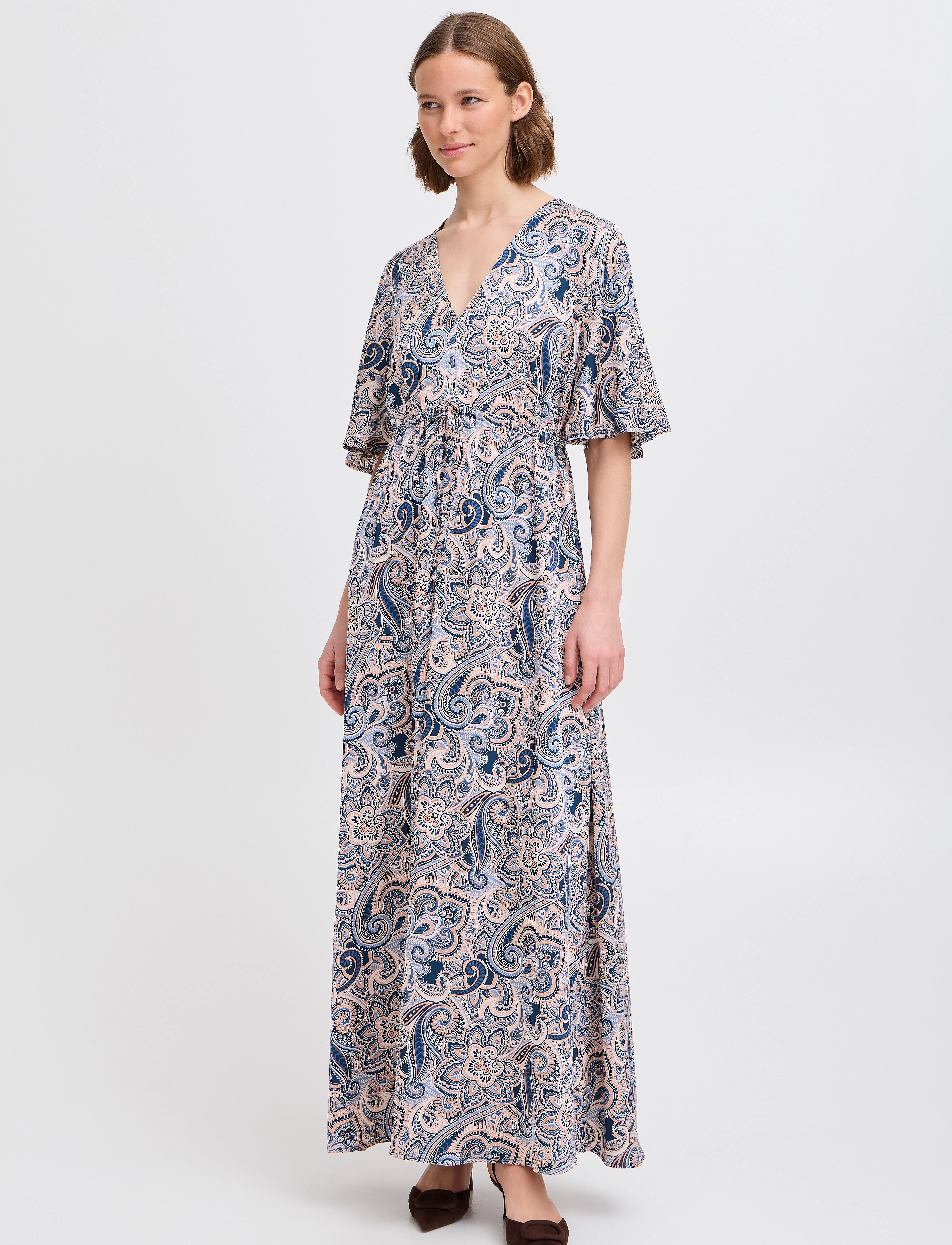 b.young - BYHILLY SS DRESS - - blue paisley mix - 3