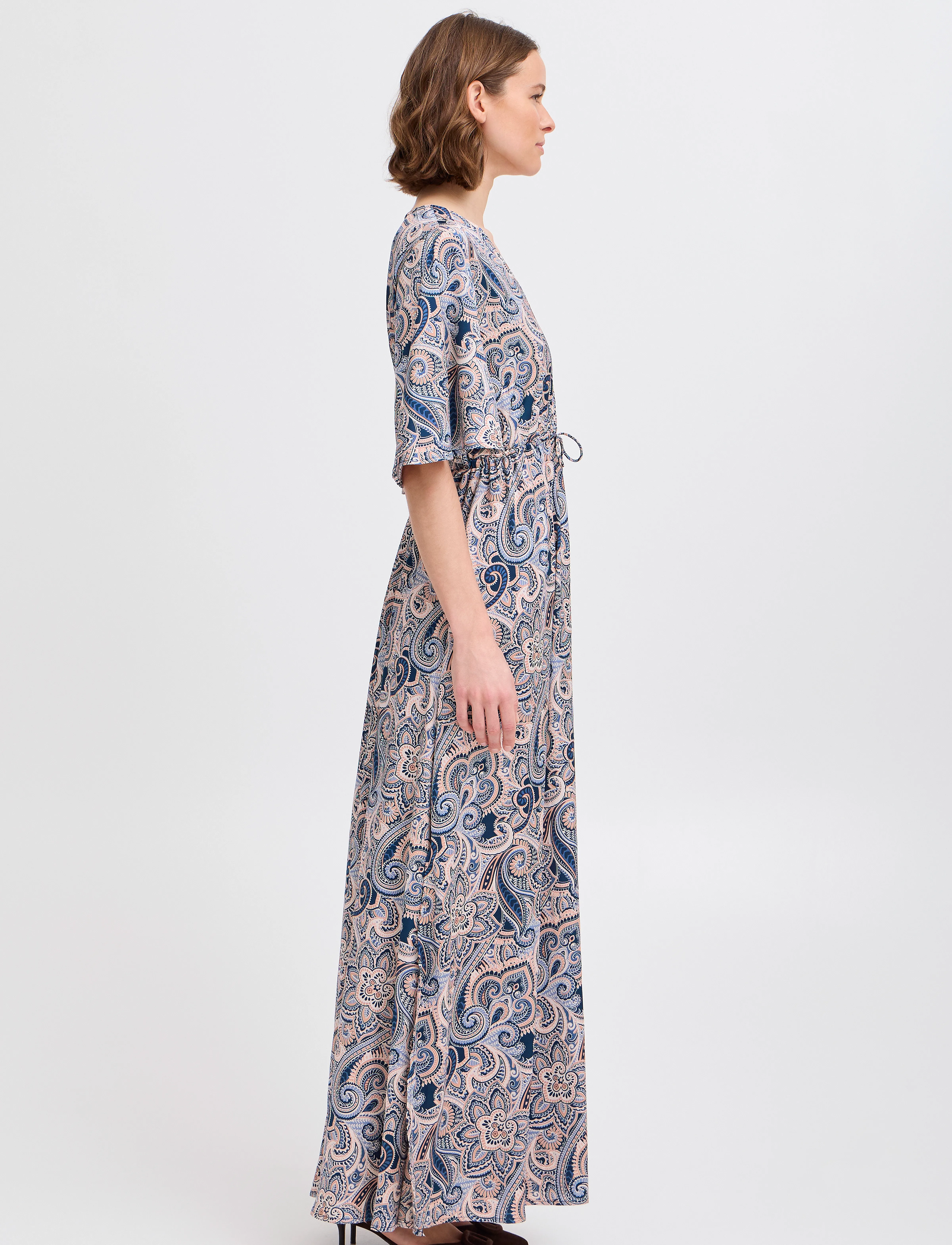 b.young - BYHILLY SS DRESS - - blue paisley mix - 4