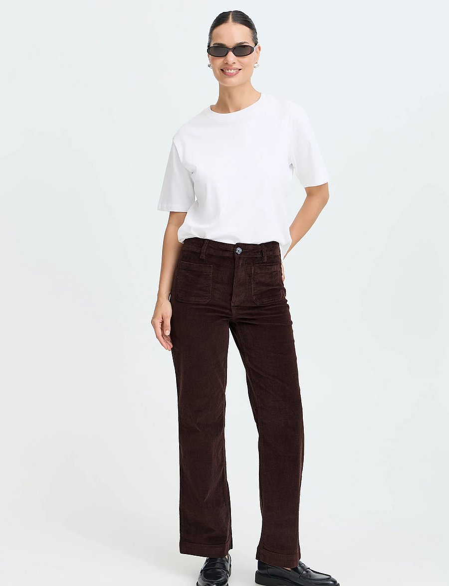 b.young - BYDASIK POCKET PANTS - velvetpüksid - java - 0