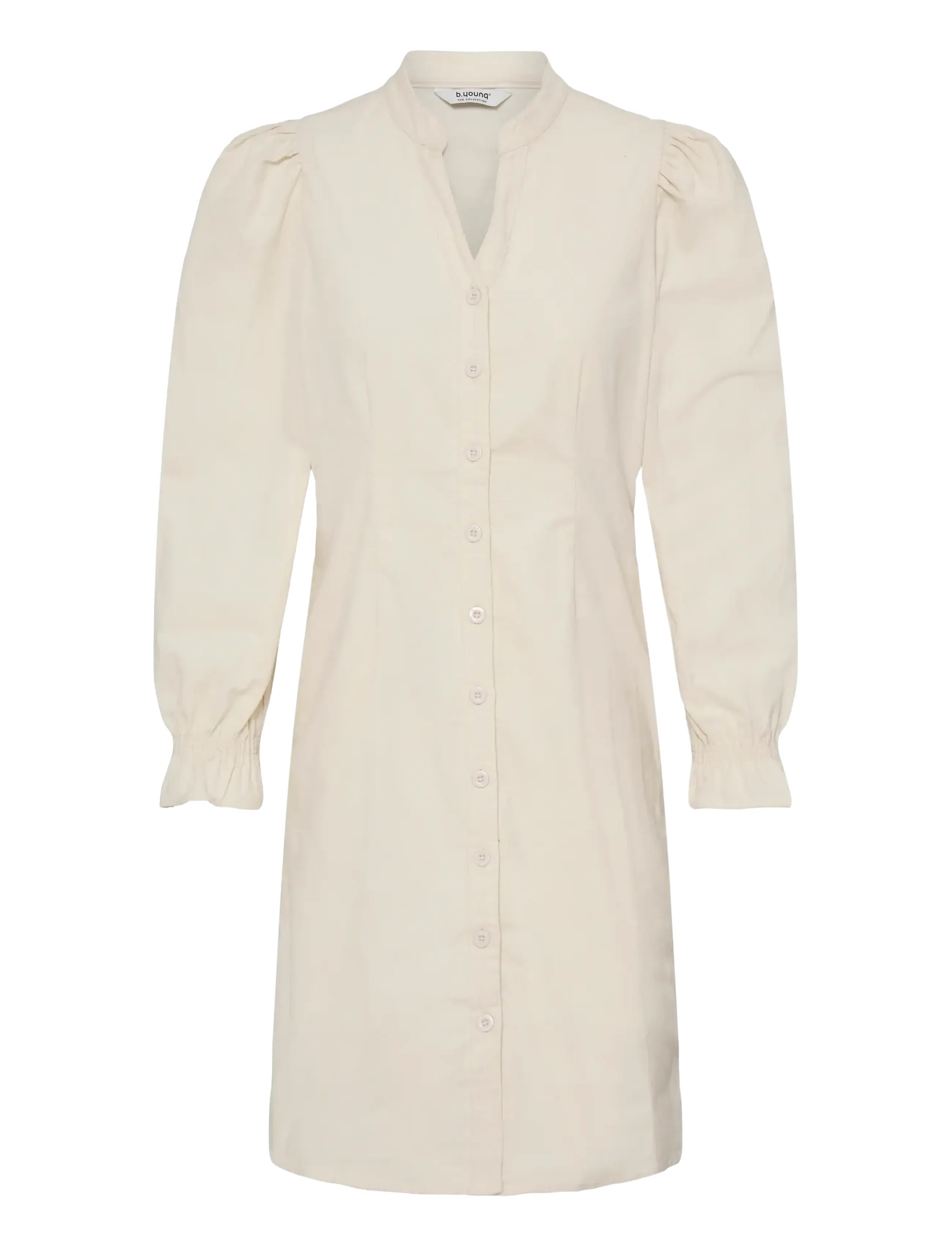 b.young BYDENORD VNECK DRESS - Riided - BIRCH / cream