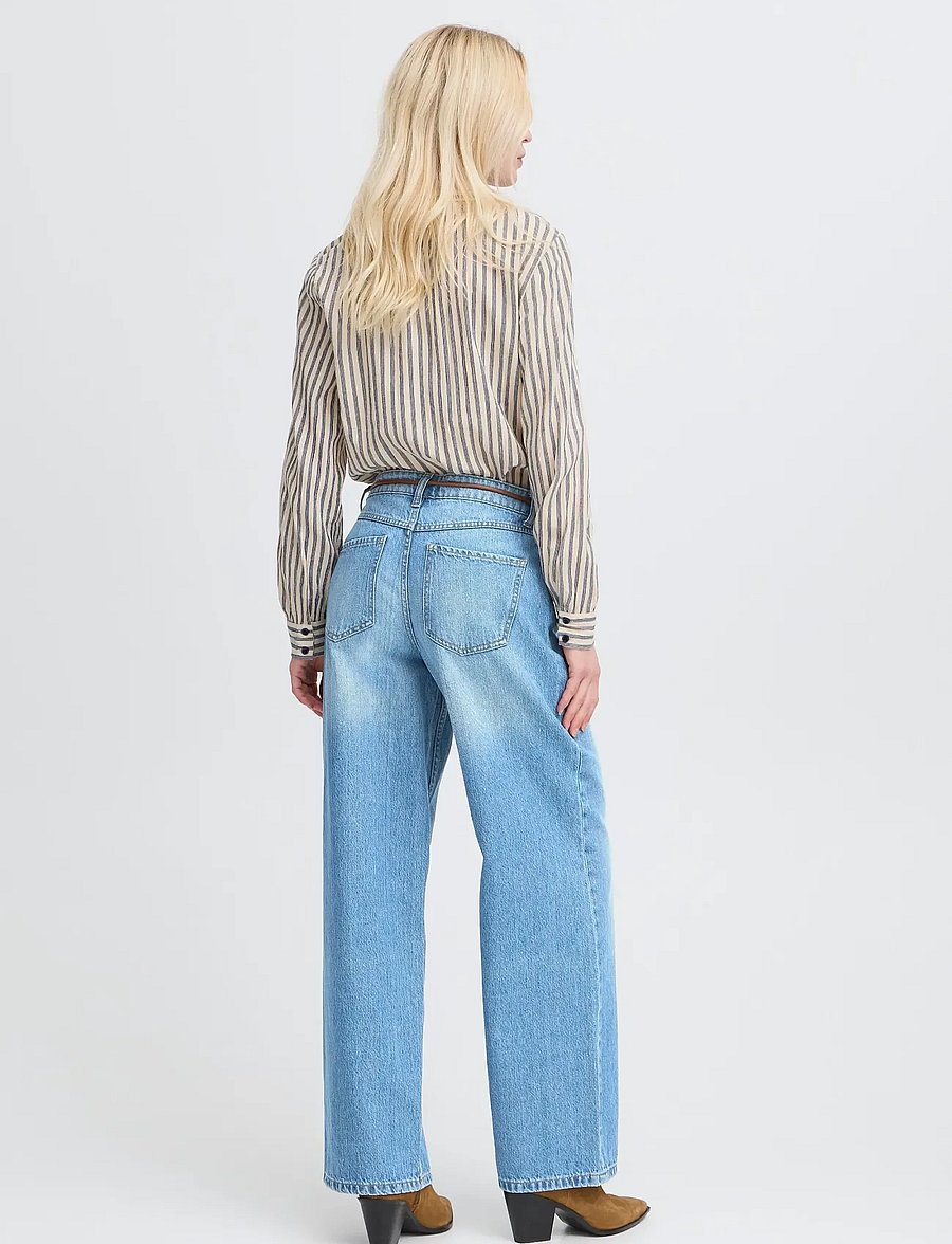 b.young - BYKACILA JEANS - hosen mit weitem bein - mid blue denim - 3