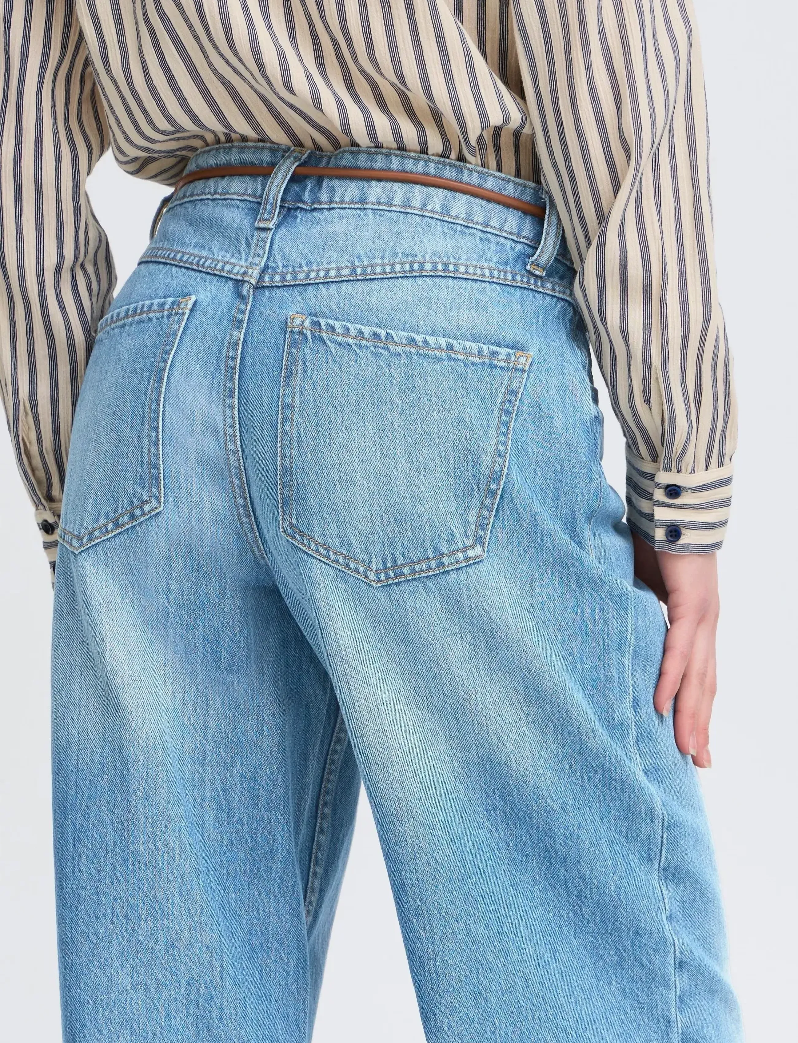 b.young - BYKACILA JEANS - hosen mit weitem bein - mid blue denim - 5
