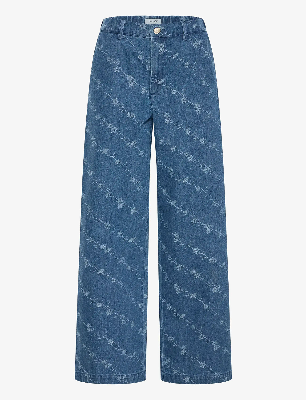b.young - BYKANIO PANTS - laia säärega teksad - mid blue denim - 1