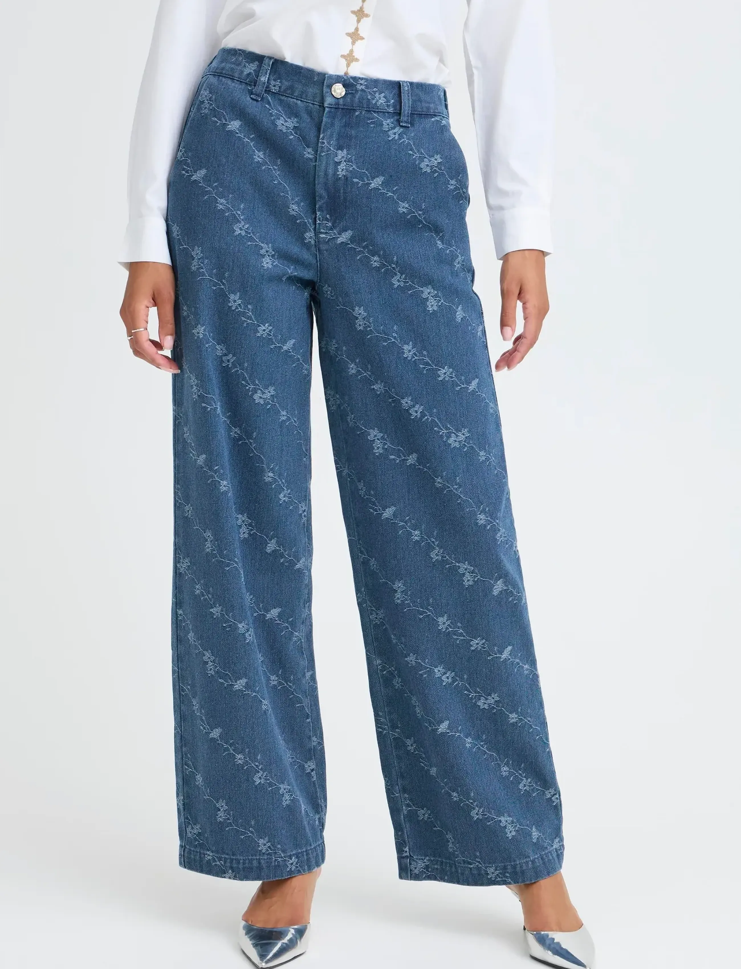 b.young BYKANIO PANTS - Business tøj - MID BLUE DENIM / blue
