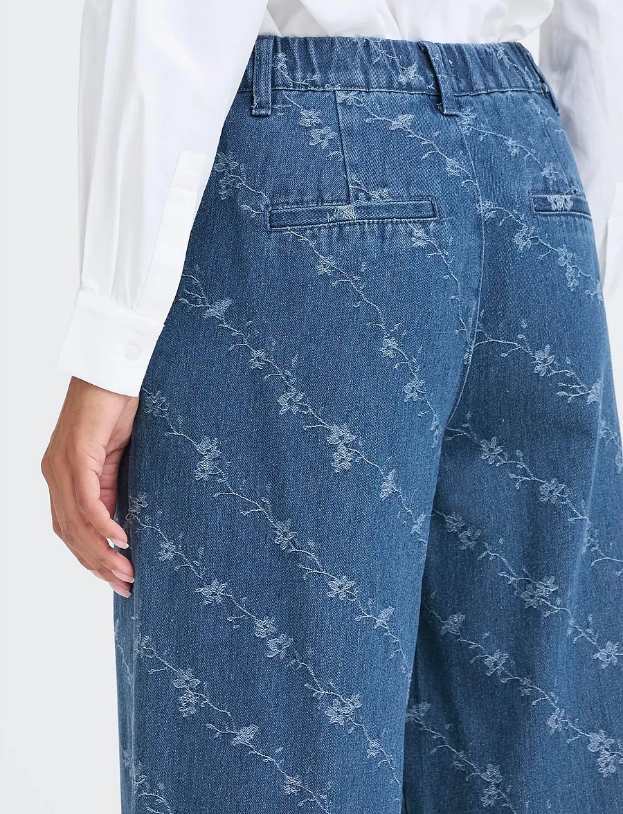 b.young - BYKANIO PANTS - hosen mit weitem bein - mid blue denim - 5