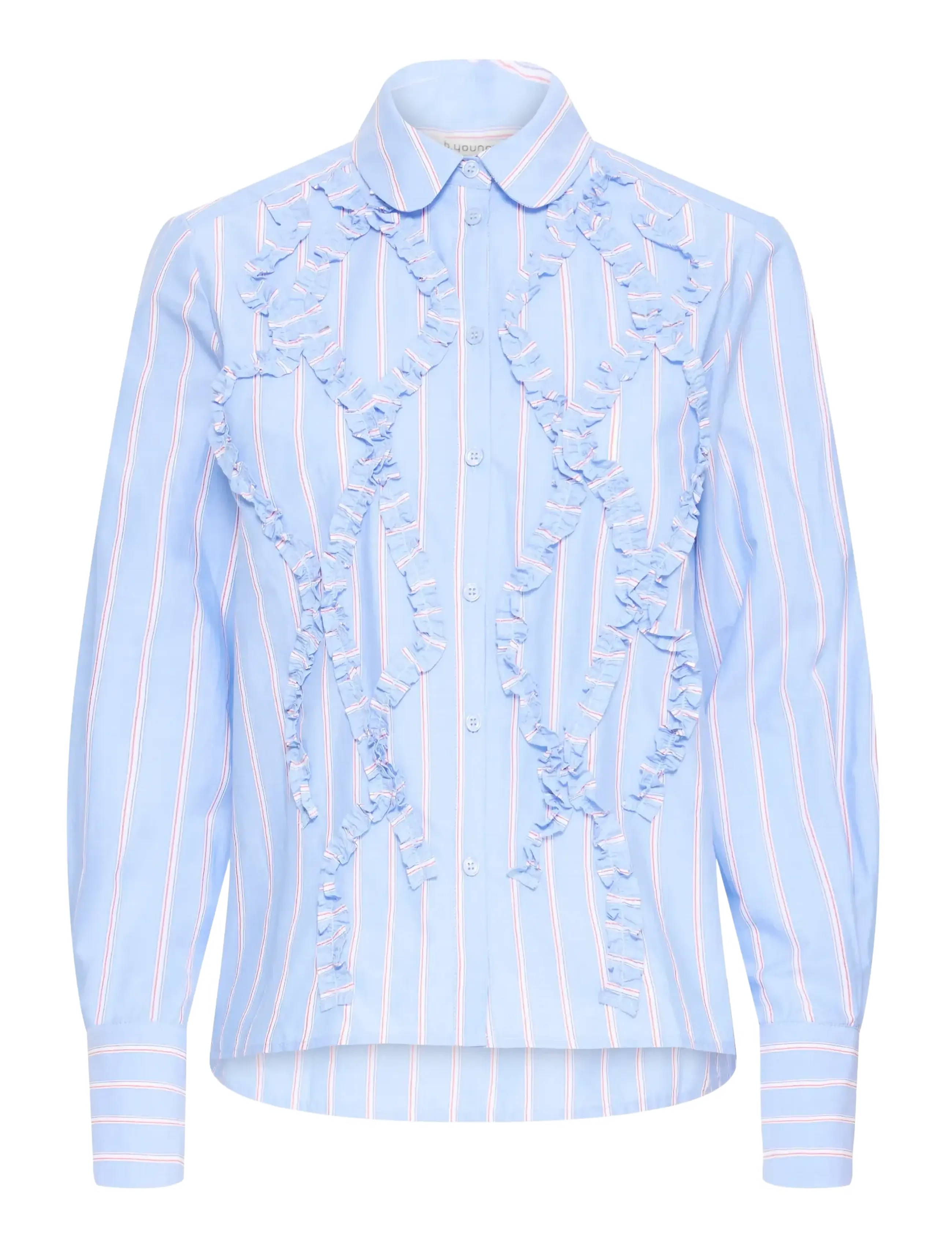 B.YOUNG Byxjisoo Frill Detail Shirt Blau - 38 - Damen