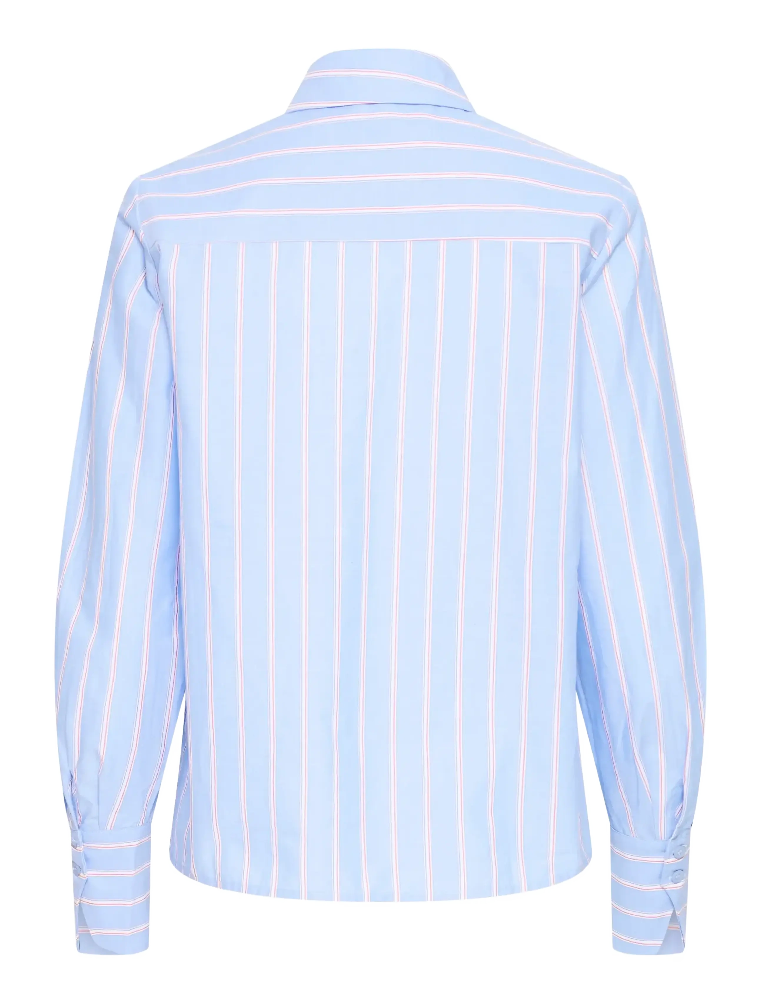 b.young - BYXJISOO FRILL DETAIL SHIRT - långärmade skjortor - light blue stripe - 2