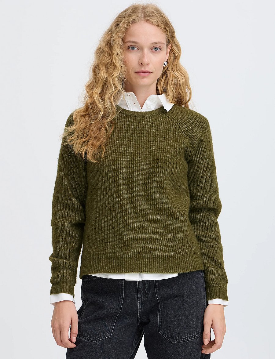 b.young - BYOTAJA JUMPER - kampsunid - avocado melange - 3