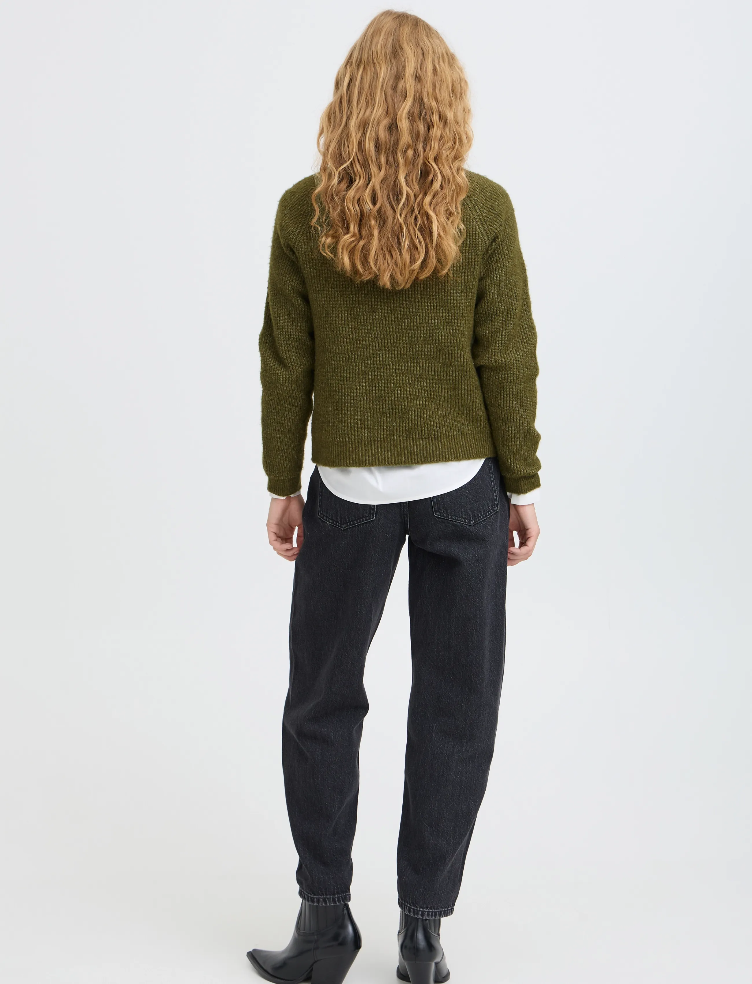 b.young - BYOTAJA JUMPER - kampsunid - avocado melange - 4