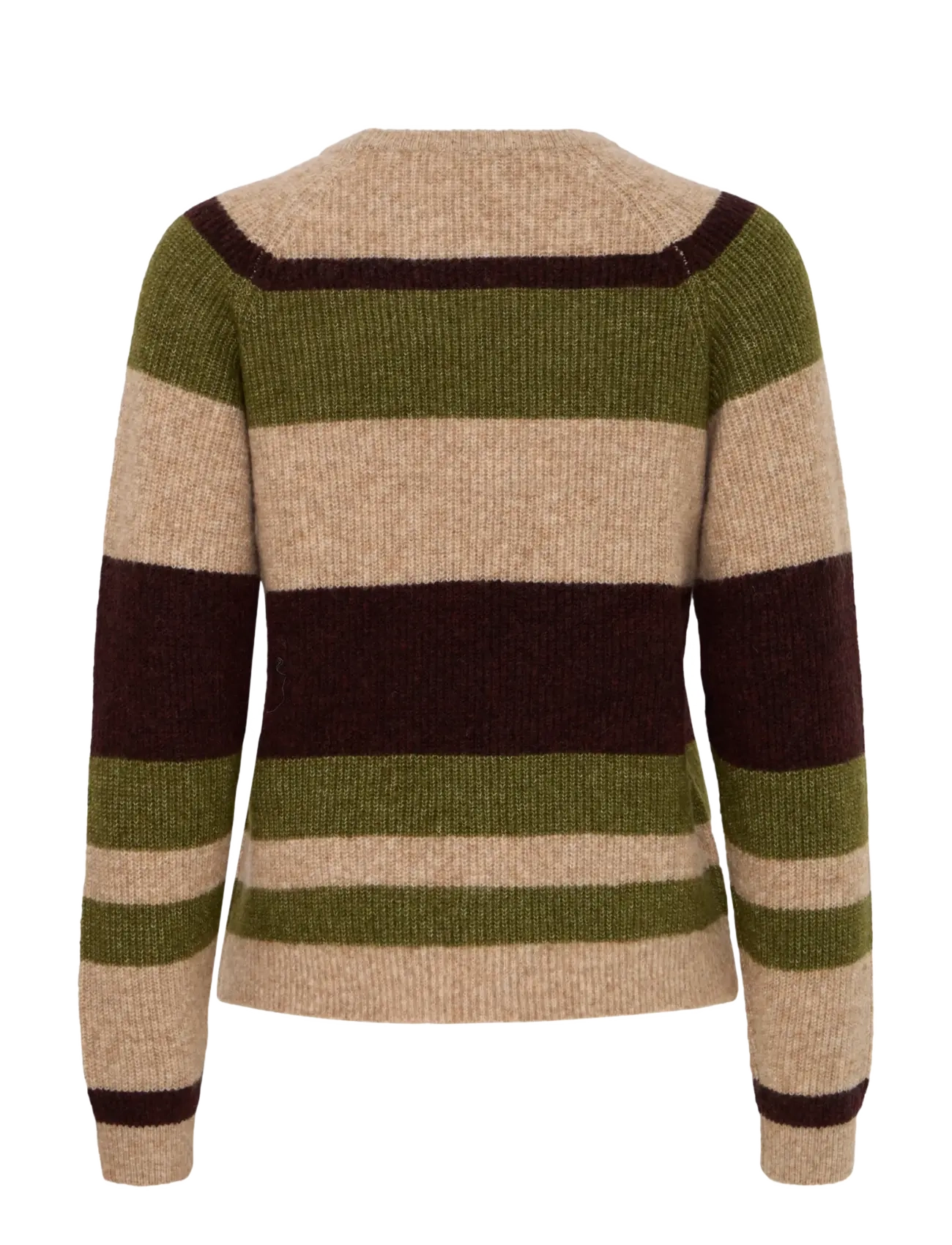 b.young - BYOTAJA JUMPER - efterårstøj - avocado melange stripe - 2