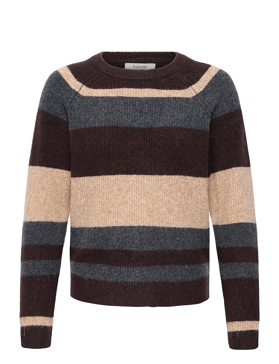 b.young - BYOTAJA JUMPER - stickade tröjor - java melange stripe - 1