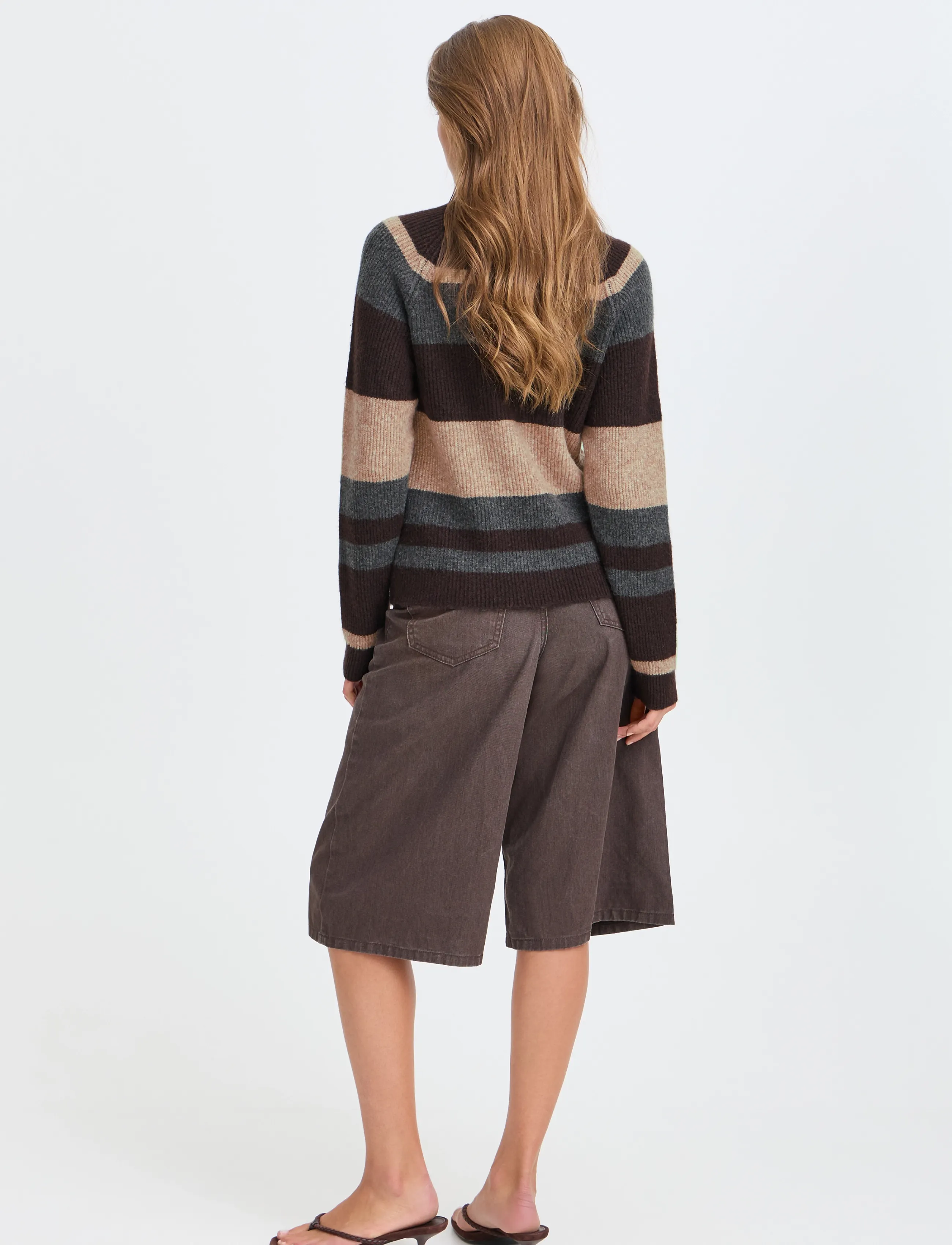 b.young - BYOTAJA JUMPER - efterårstøj - java melange stripe - 0