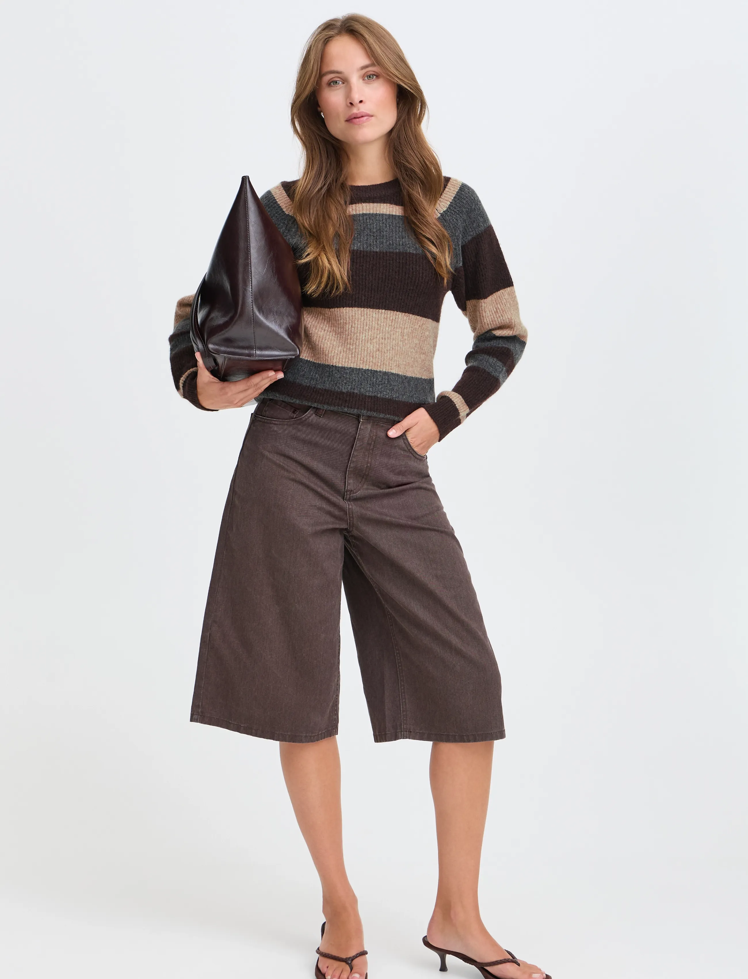 b.young - BYOTAJA JUMPER - efterårstøj - java melange stripe - 5