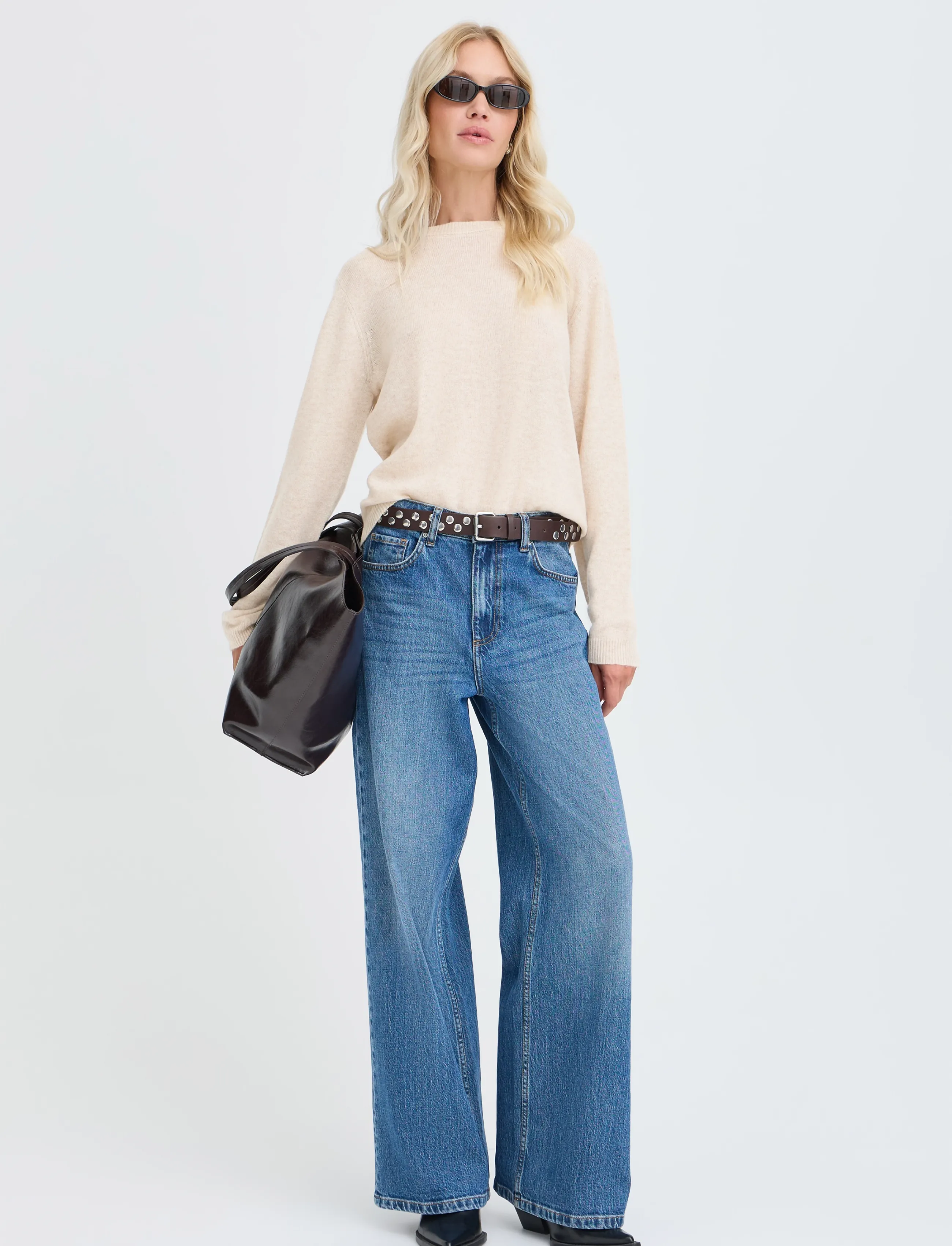 b.young - BYOSANNA JUMPER - kashmir - humus melange - 3