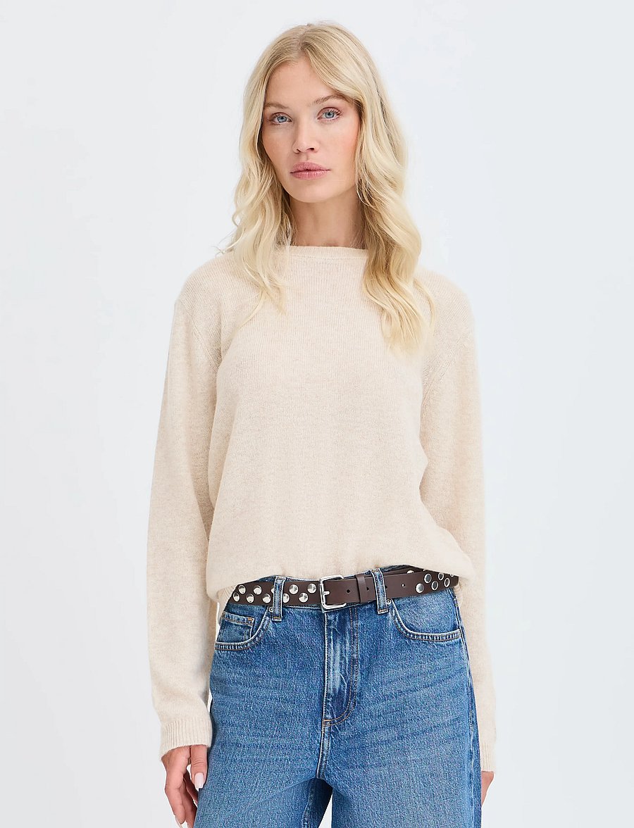 b.young - BYOSANNA JUMPER - kashmir - humus melange - 4