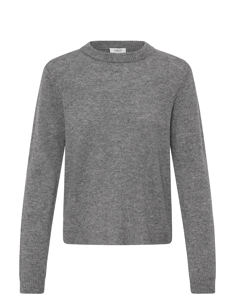 b.young - BYOSANNA JUMPER - kašmiir - mid grey melange - 1