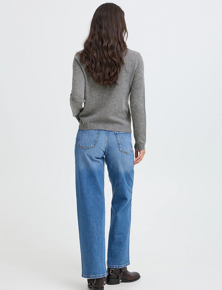 b.young - BYOSANNA JUMPER - kašmiir - mid grey melange - 4