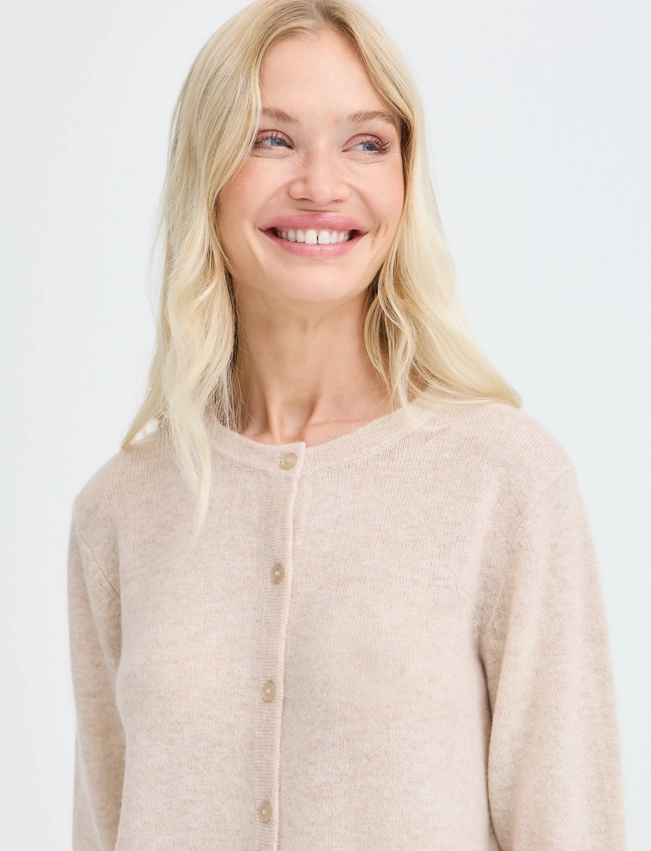 b.young - BYOSANNA CARDIGAN - cashmere - humus melange - 4