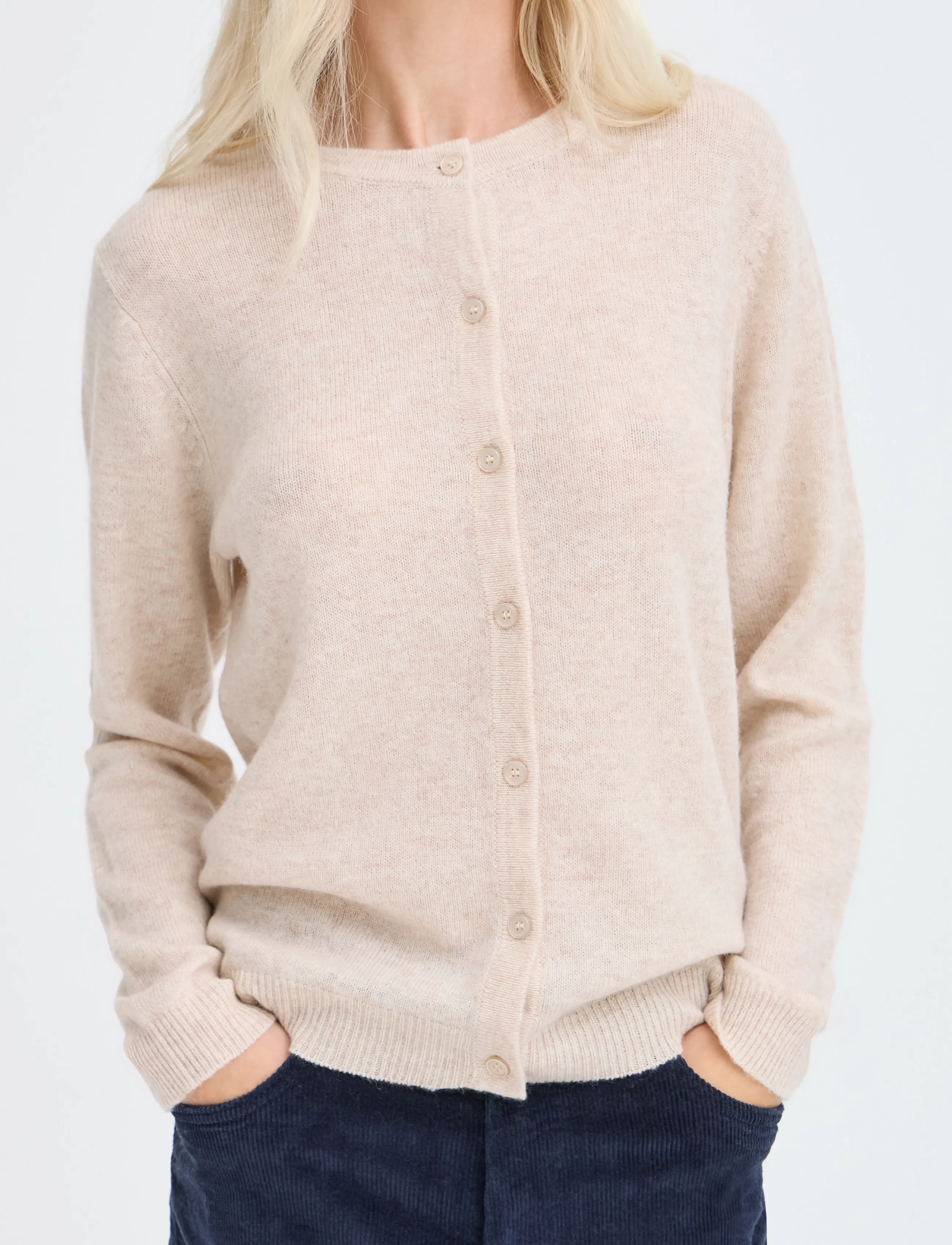 b.young - BYOSANNA CARDIGAN - cashmere - humus melange - 5
