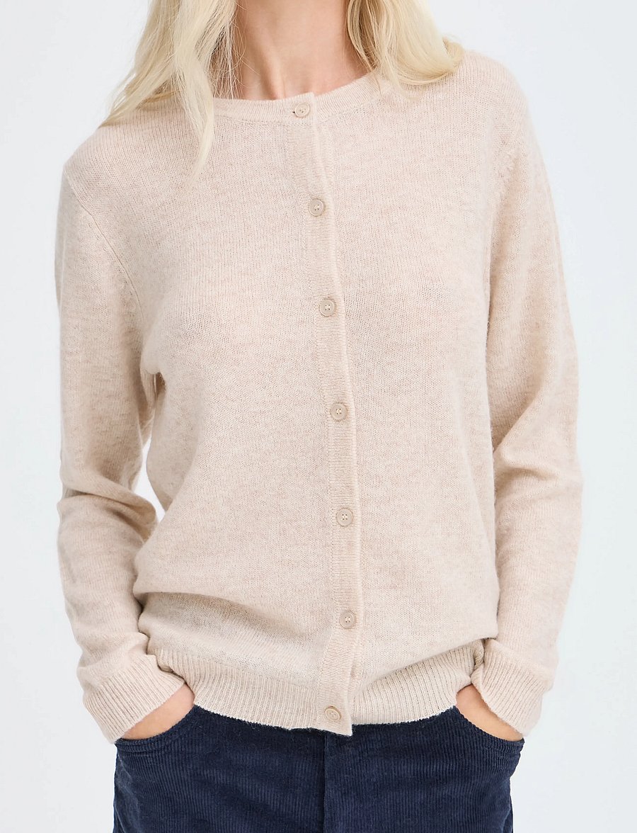 b.young - BYOSANNA CARDIGAN - cashmere - humus melange - 5