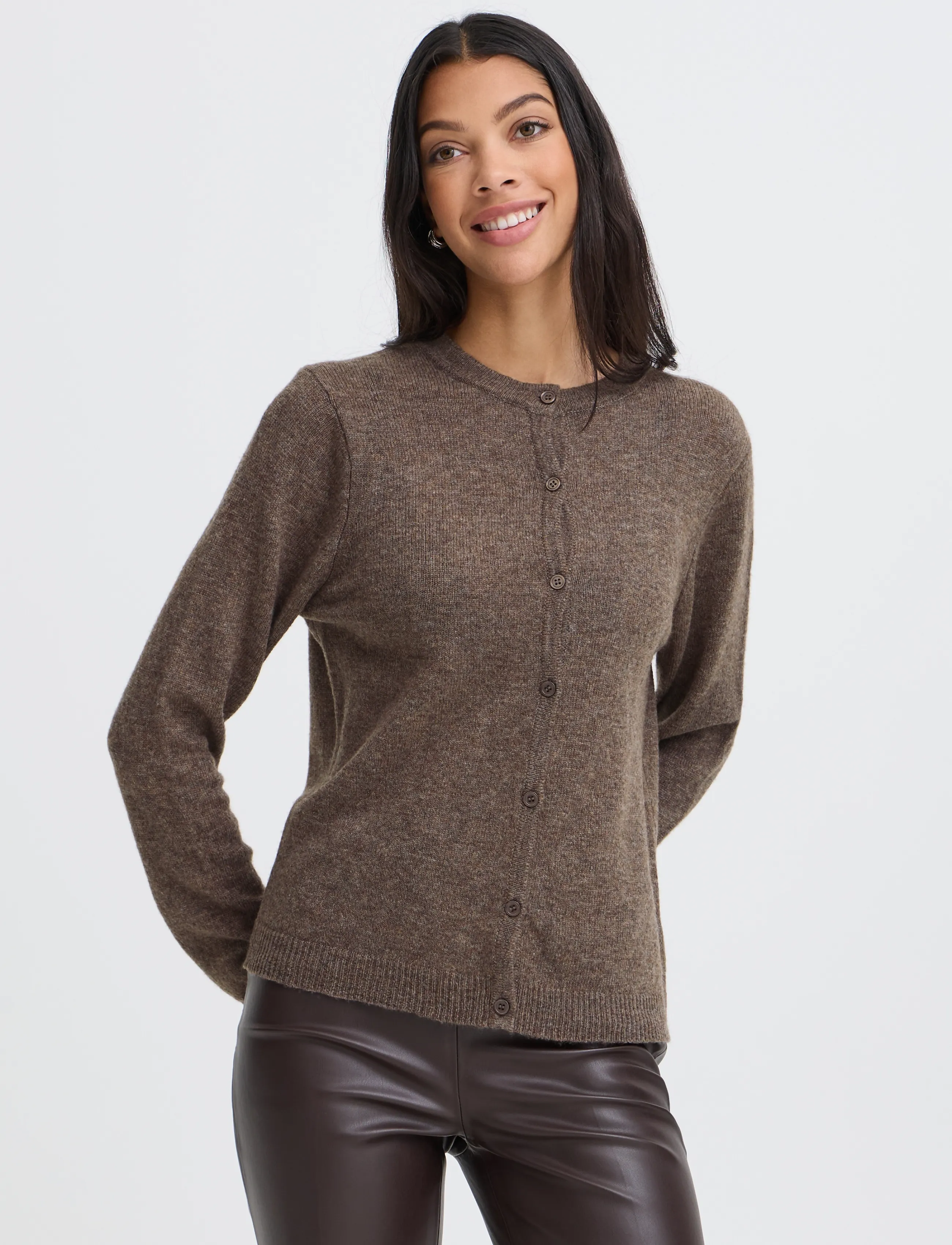 b.young - BYOSANNA CARDIGAN - cashmere - java melange - 3