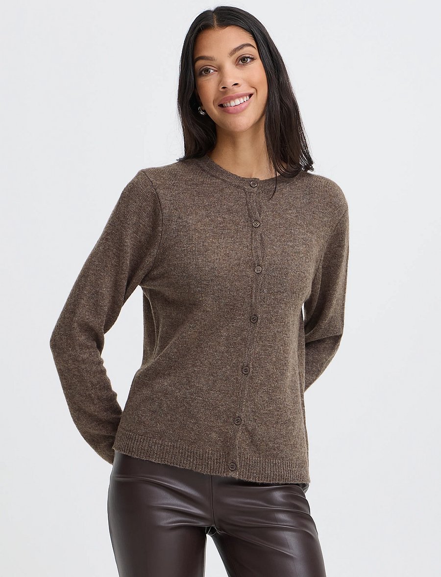 b.young - BYOSANNA CARDIGAN - cashmere - java melange - 3