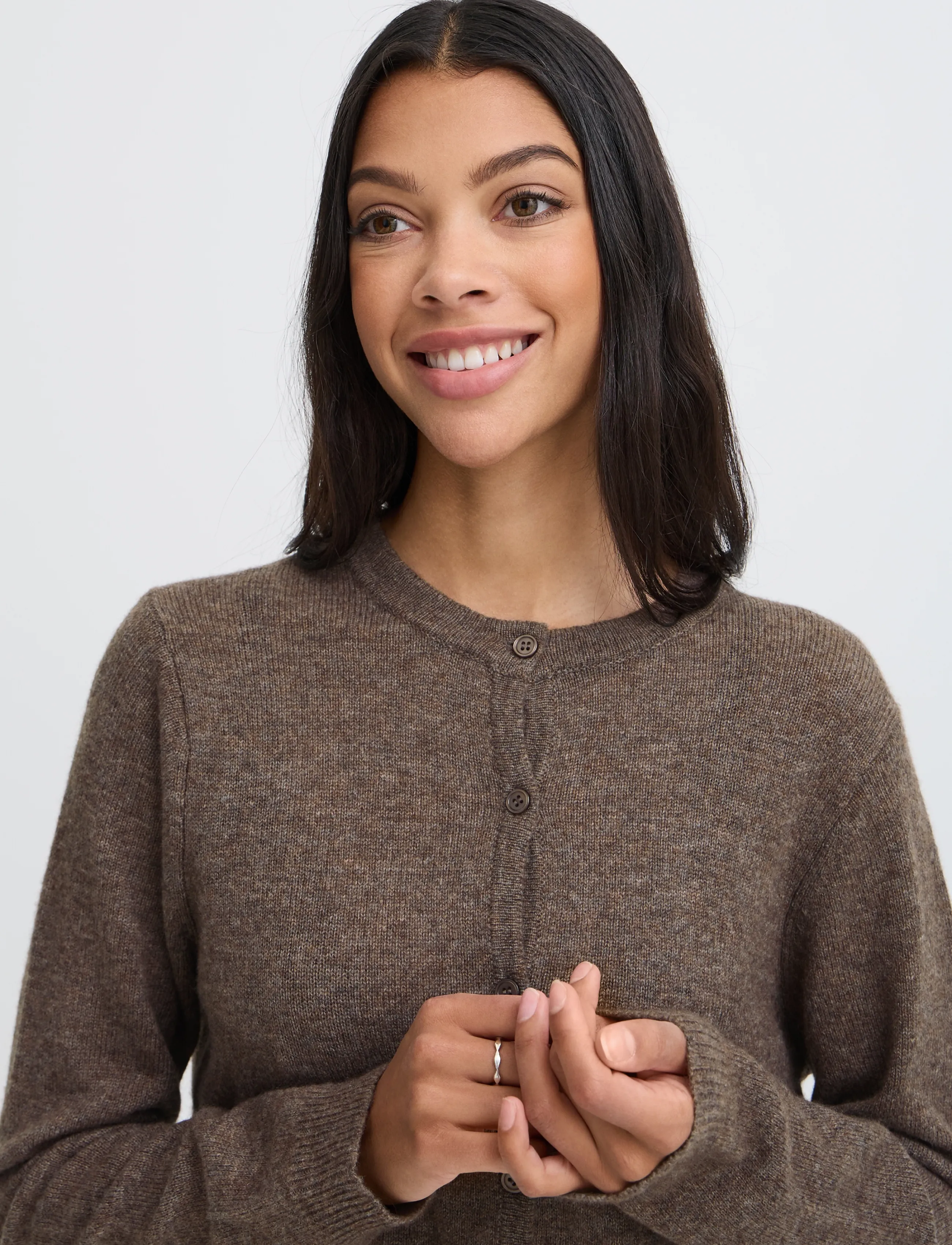 b.young - BYOSANNA CARDIGAN - cashmere - java melange - 5