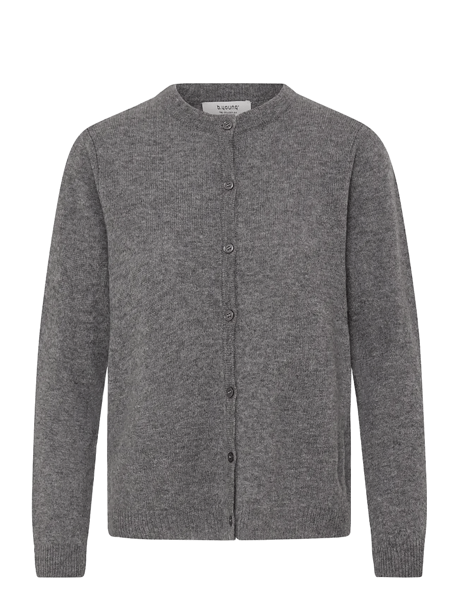 b.young - BYOSANNA CARDIGAN - kashmir - mid grey melange - 1