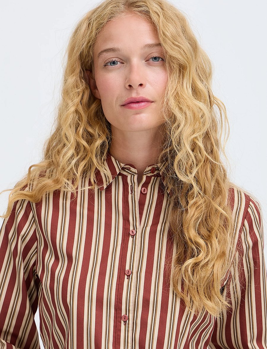 b.young - BYGLIS SHIRT - long-sleeved shirts - smoked paprika stripe - 4