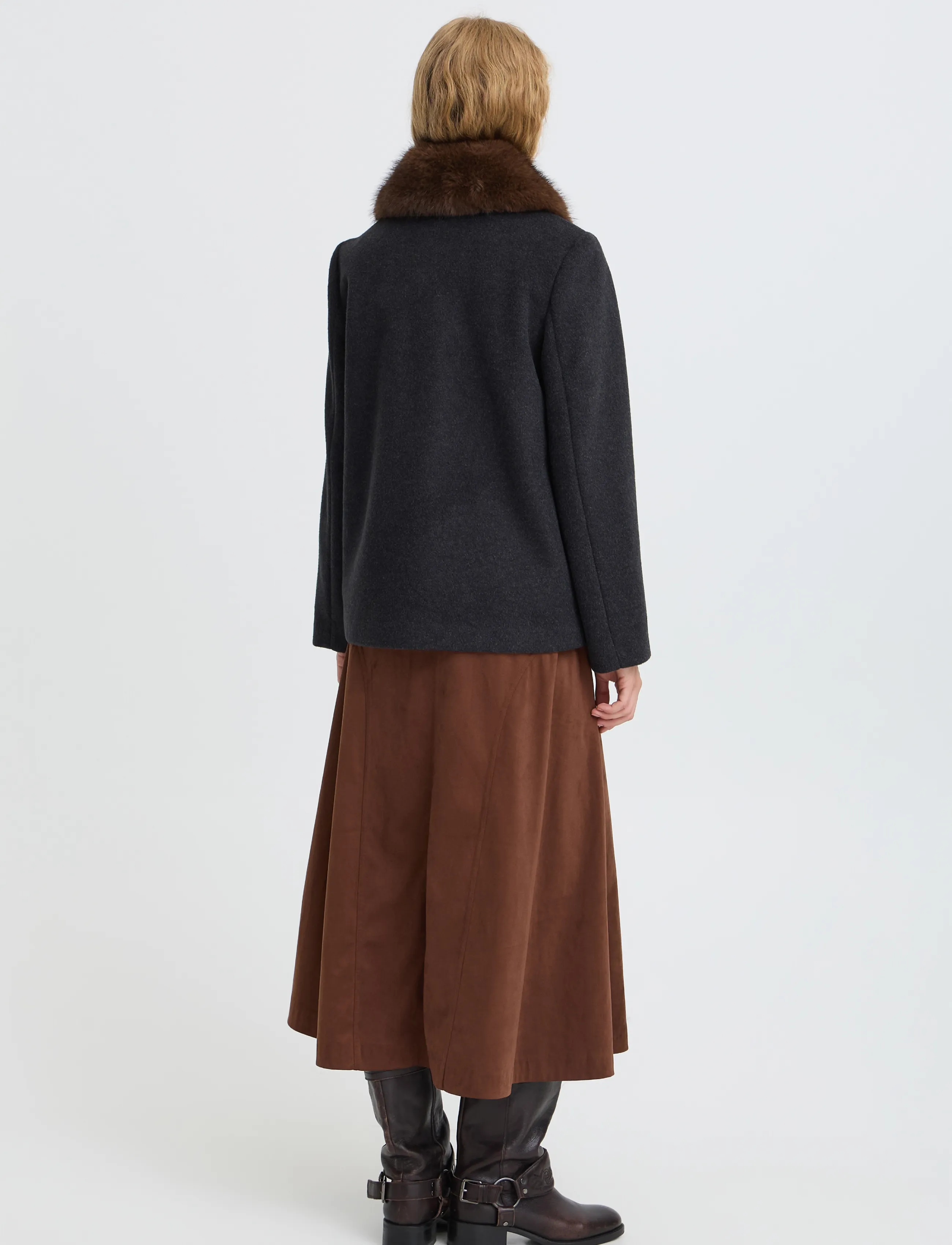 b.young - BYBECILA COLLAR JACKET - kappor - dark grey melange - 4