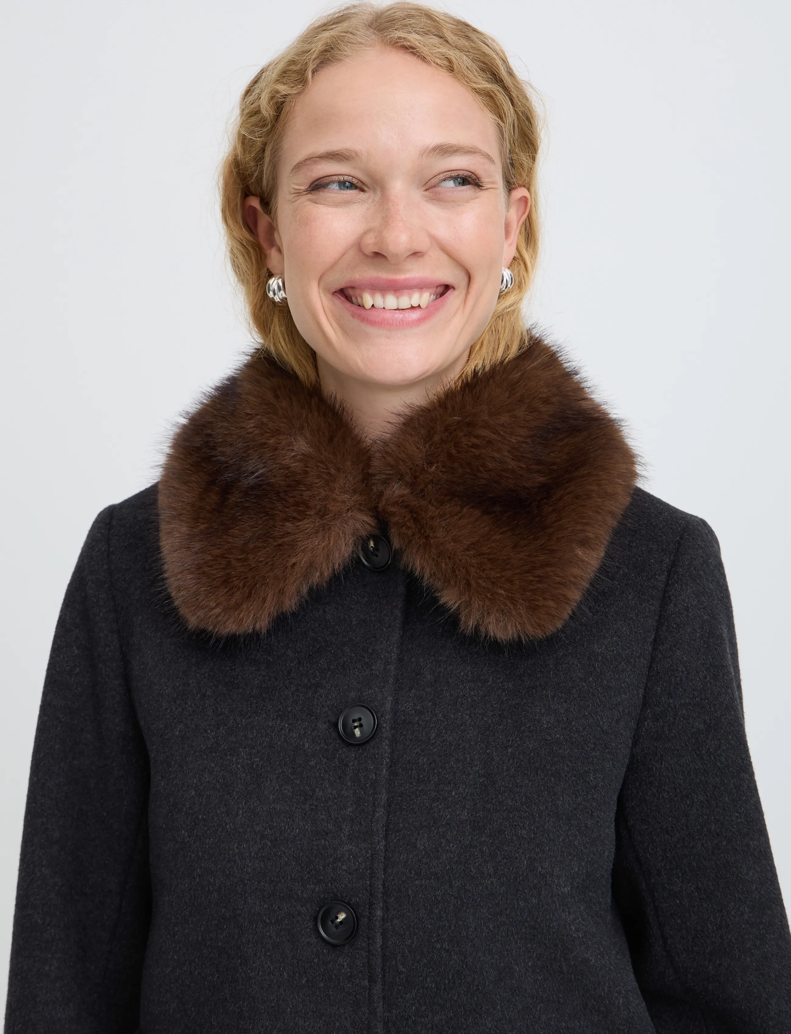 b.young - BYBECILA COLLAR JACKET - kappor - dark grey melange - 5