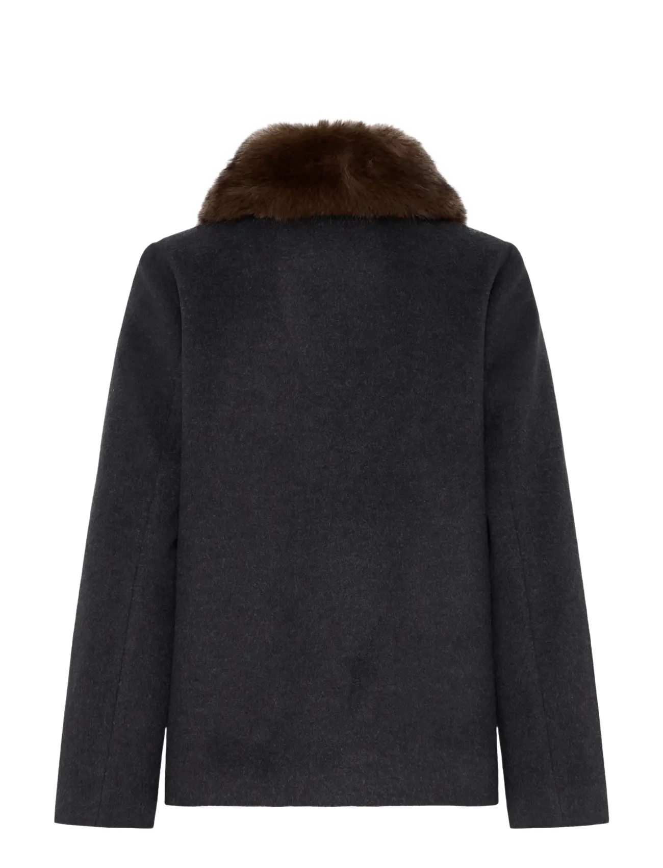 b.young - BYBECILA COLLAR JACKET - kappor - dark grey melange - 2