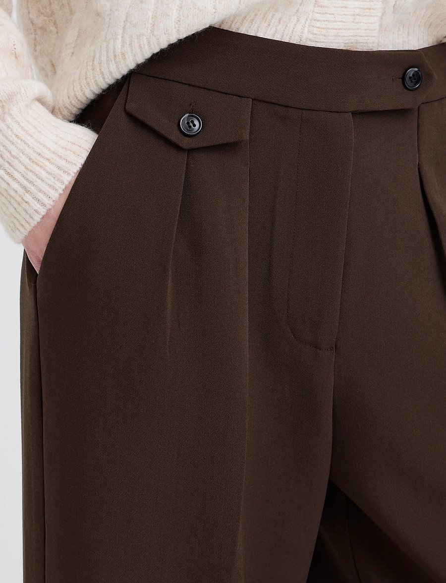 b.young - BYEARL WIDE PANTS - laia säärega püksid - java - 0