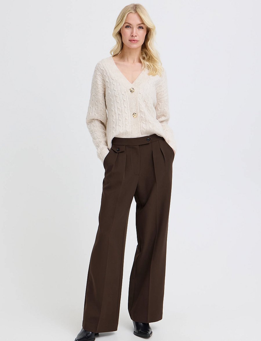 b.young - BYEARL WIDE PANTS - laia säärega püksid - java - 4