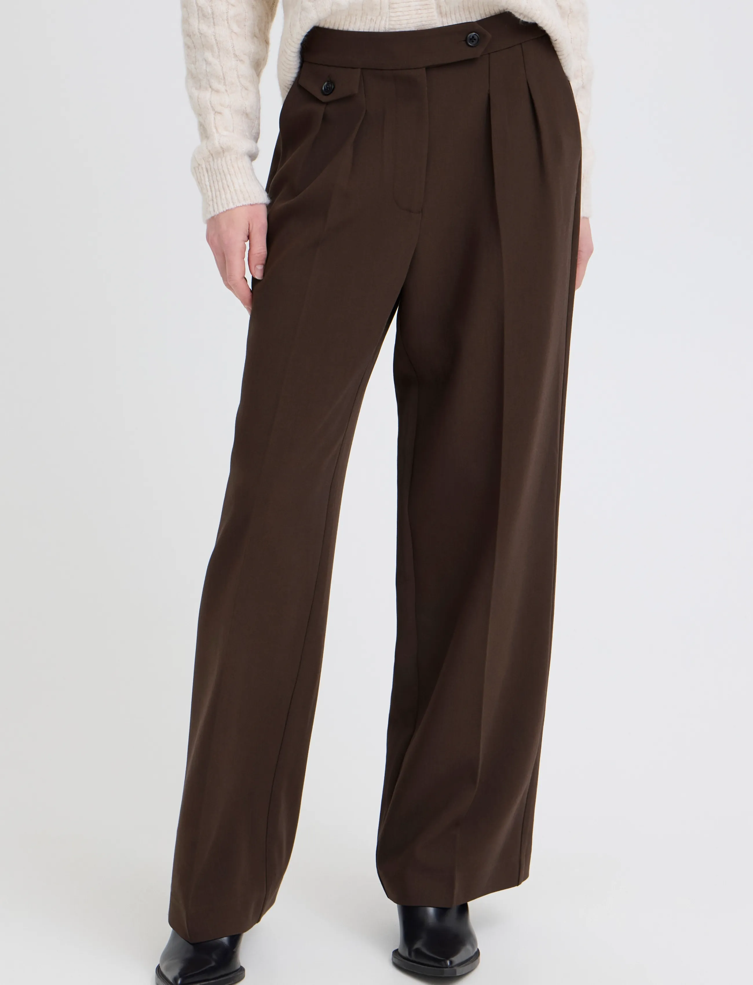 b.young - BYEARL WIDE PANTS - laia säärega püksid - java - 5