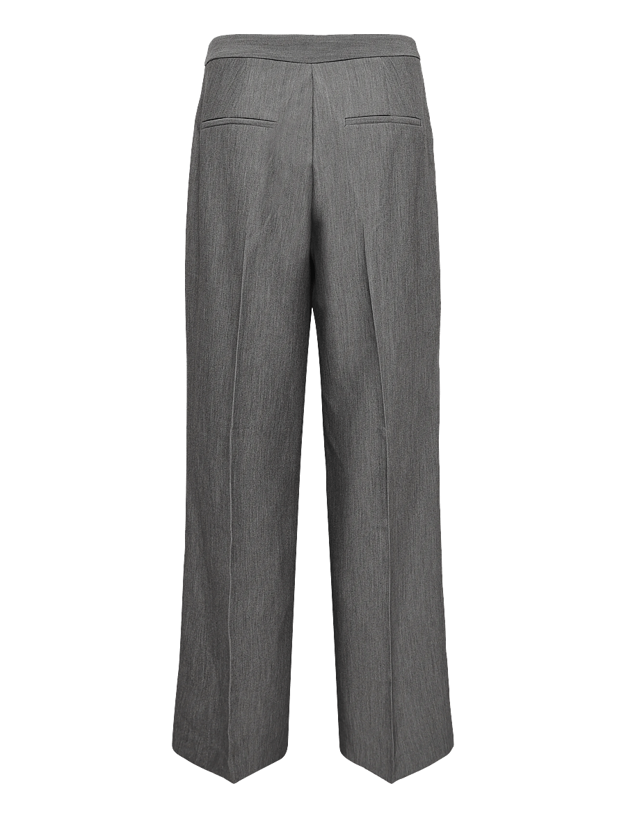 b.young - BYEARL WIDE PANTS - vida byxor - mid grey melange - 2