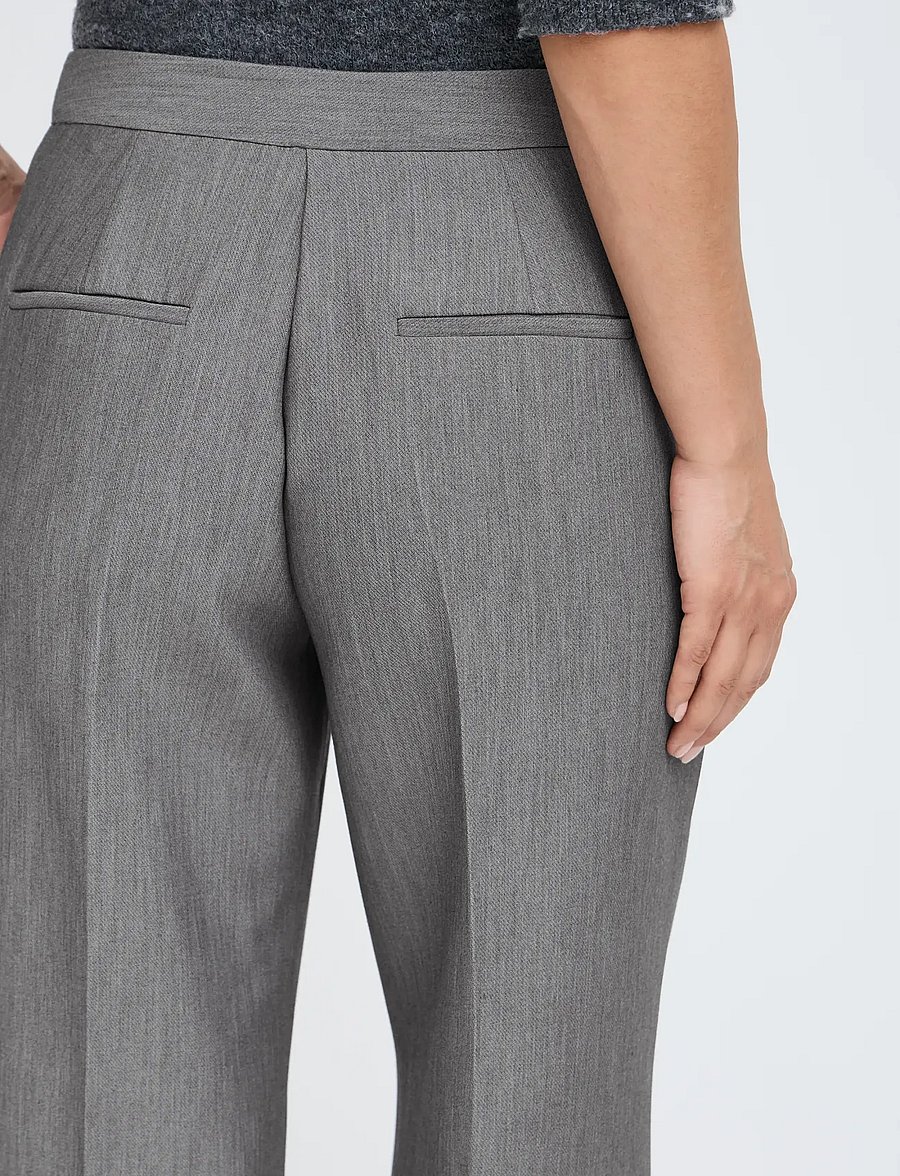 b.young - BYEARL WIDE PANTS - vida byxor - mid grey melange - 3
